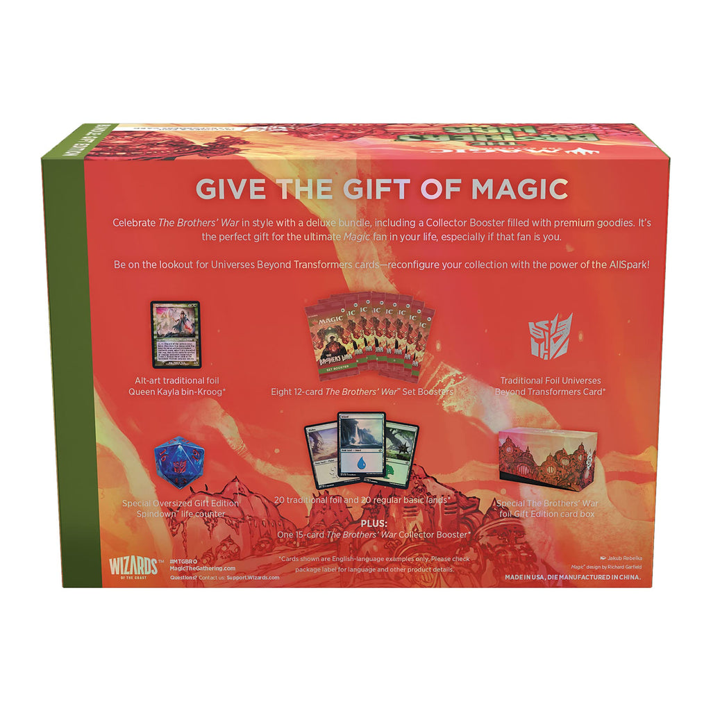Magic The Gathering The Brothers War Gift Bundle | Foil Transformers Card, 1 Collector Booster, 8 Set Boosters, and Accessories - 6