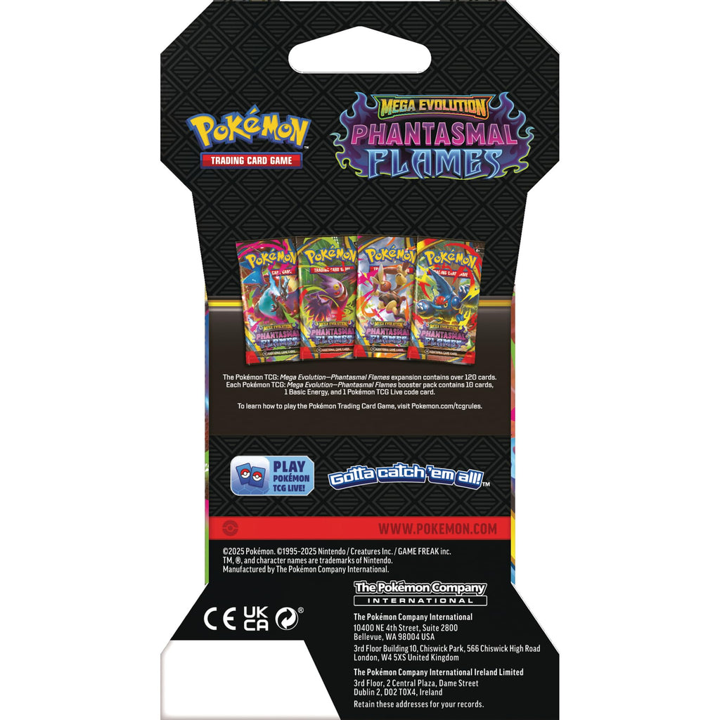 Pokemon TCG: Mega Evolution Phantasmal Flames Sleeved Booster Pack - 10 Cards - 2