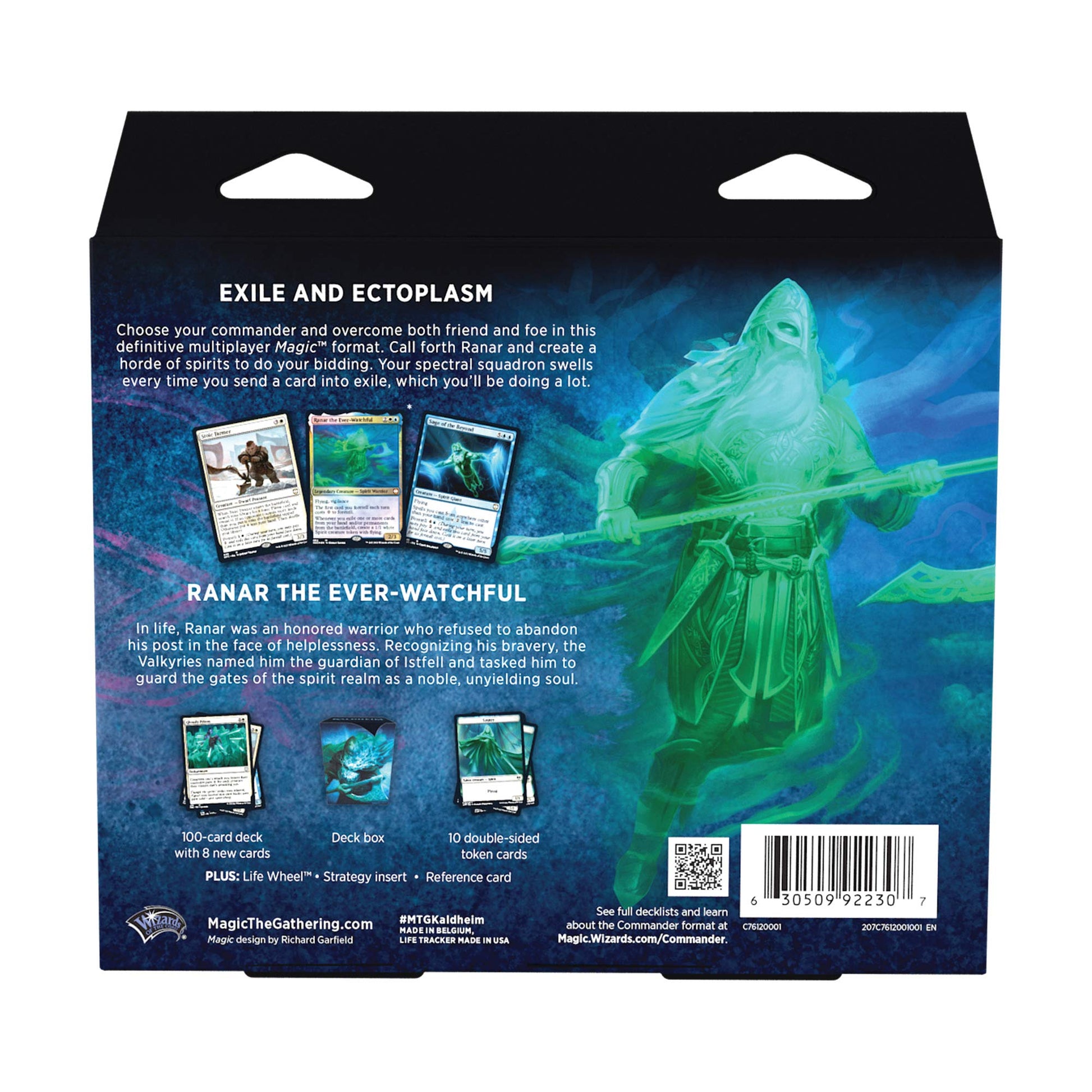 Magic The Gathering Kaldheim Commander Deck – Phantom Premonition | 100 Card Ready-to-Play Deck | Blue-White - 2
