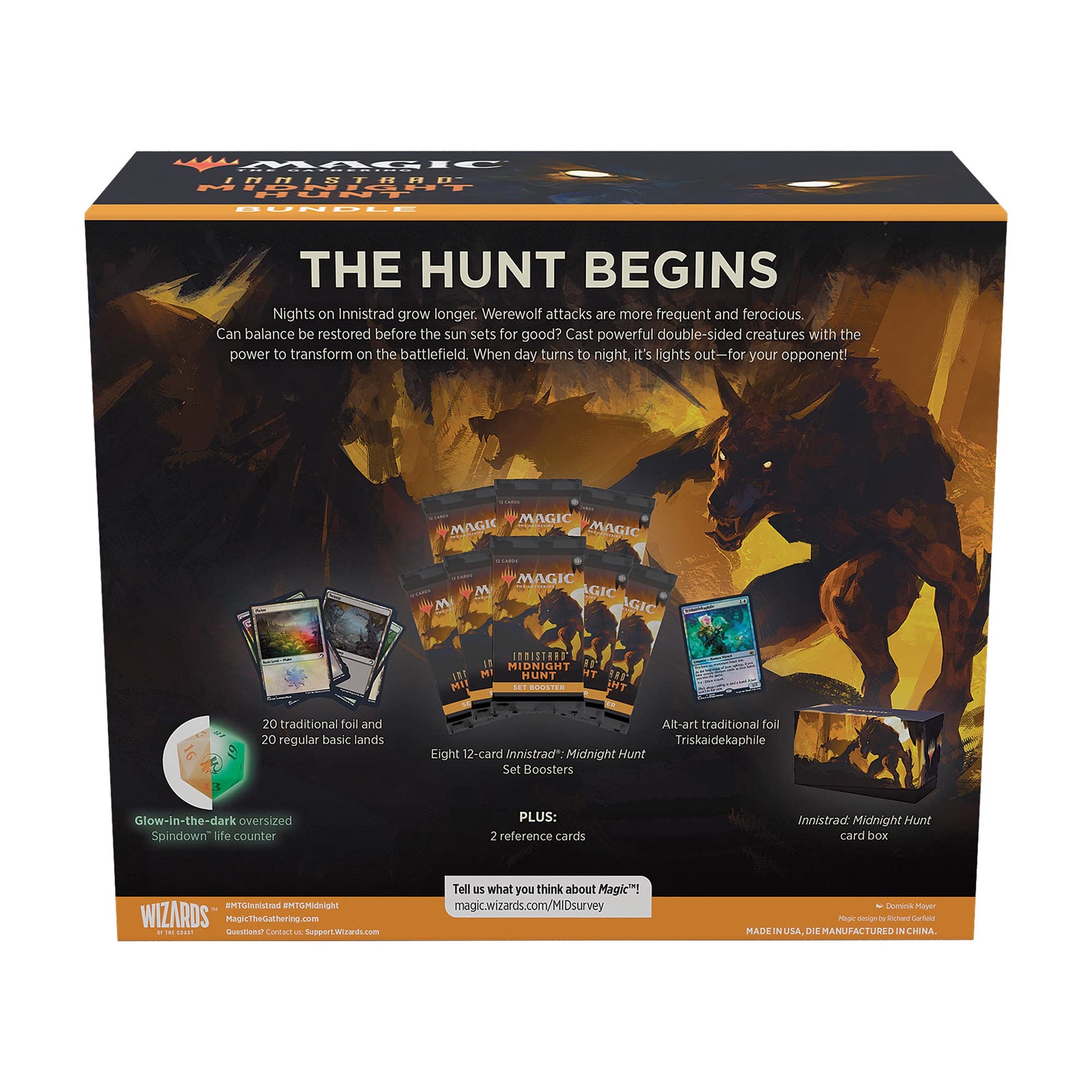 Magic: The Gathering Innistrad: Midnight Hunt Bundle | 8 Set Boosters + Accessories - 6