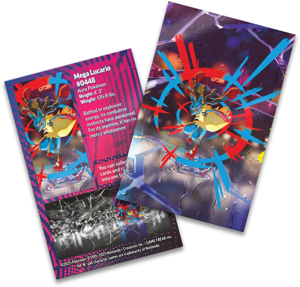 Pokémon TCG: Mega Heroes Mini Tin – Mega Lucario (1 Sticker, 1 Art Card & 2 Booster Packs) - 2