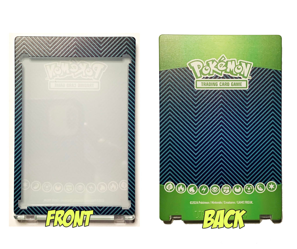 Pokemon Magnetic Card Display – Green – Ogerpon ex Collection – Lot of 3 with Stand - 2