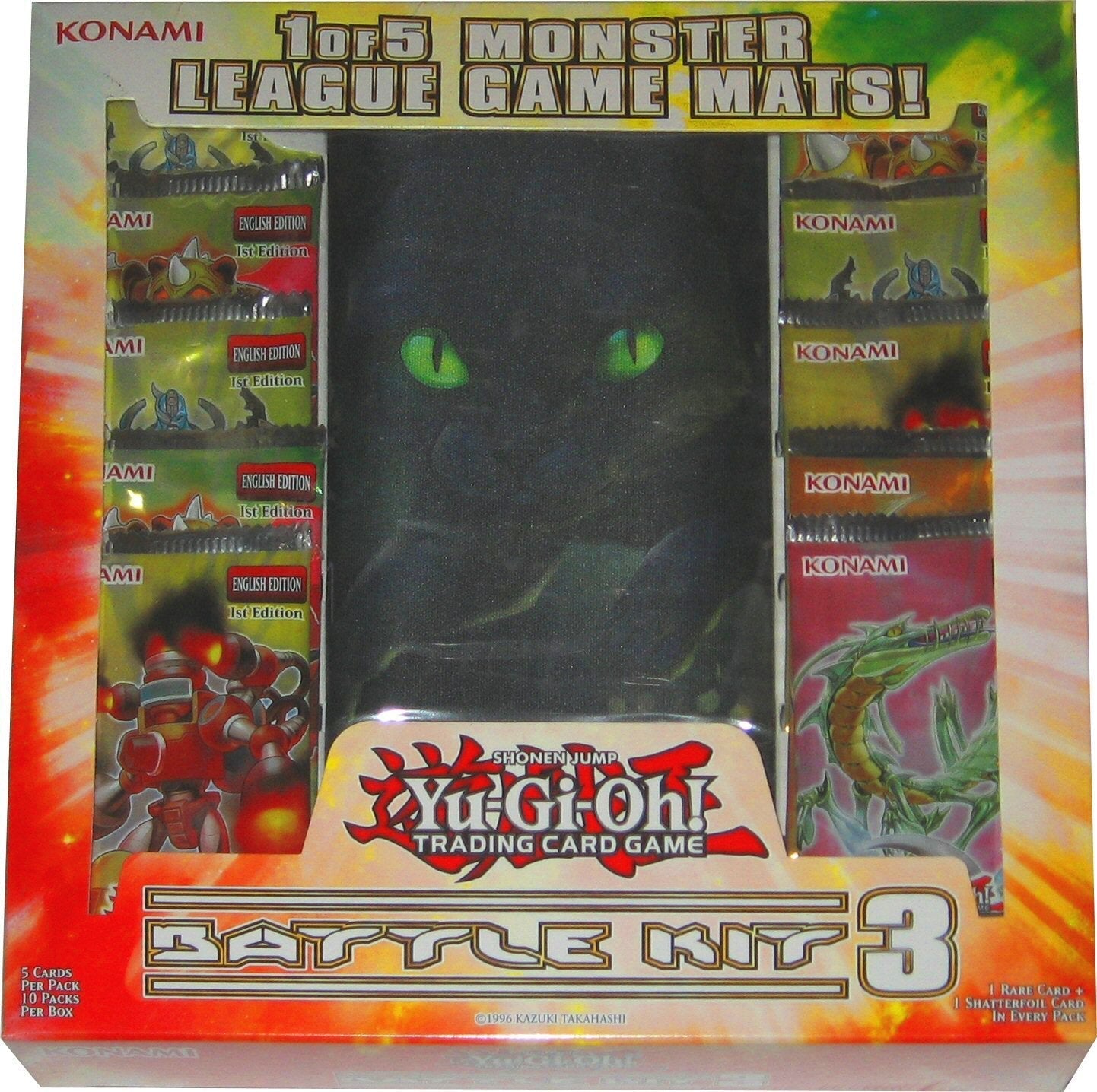 Yu-Gi-Oh! Monster League Sealed Play Battle Kit 3 Quantum Cat Playmat and 10 Packs