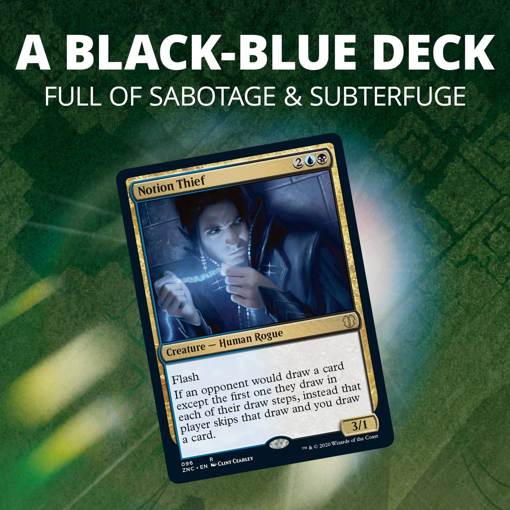 Magic: The Gathering Zendikar Rising Commander Deck – Sneak Attack | 100 Card Ready-to-Play Deck | 1 Foil Commander | Blue-Black - 3