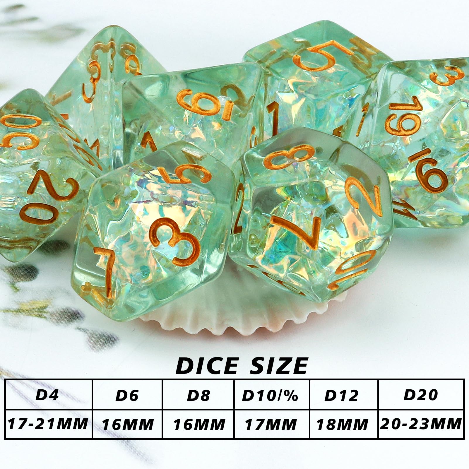 Haxtec Mystery Dice Set DND Dice Wide Range of Patterns Polyhedral Gaming Dice for Tabletop & Role-Playing RPG DND Gift - 3