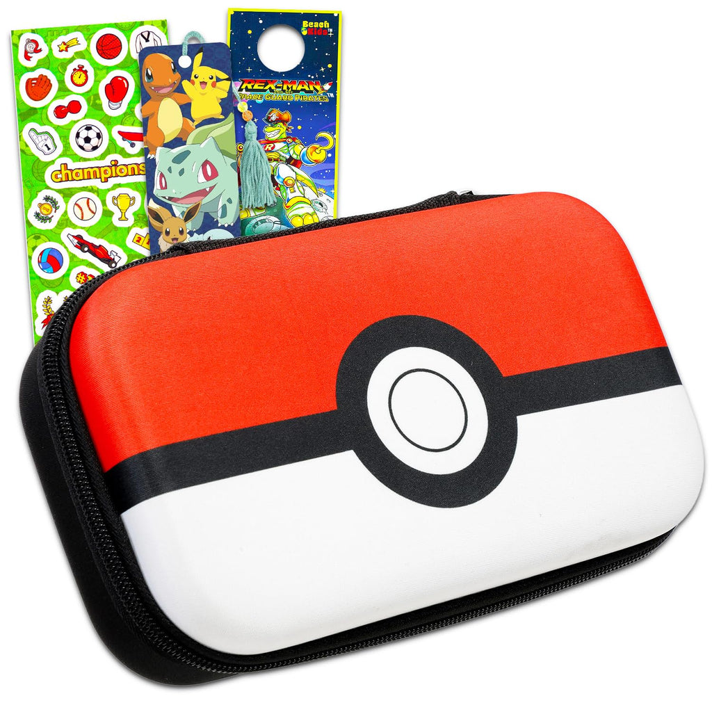 Pokemon Pencil Box Set - Video Game School Supplies Bundle with Pokeball Pencil Case, Bookmark, Stickers, More | Pokemon Stationery Set for Kids, Boys, Girls, Toddlers