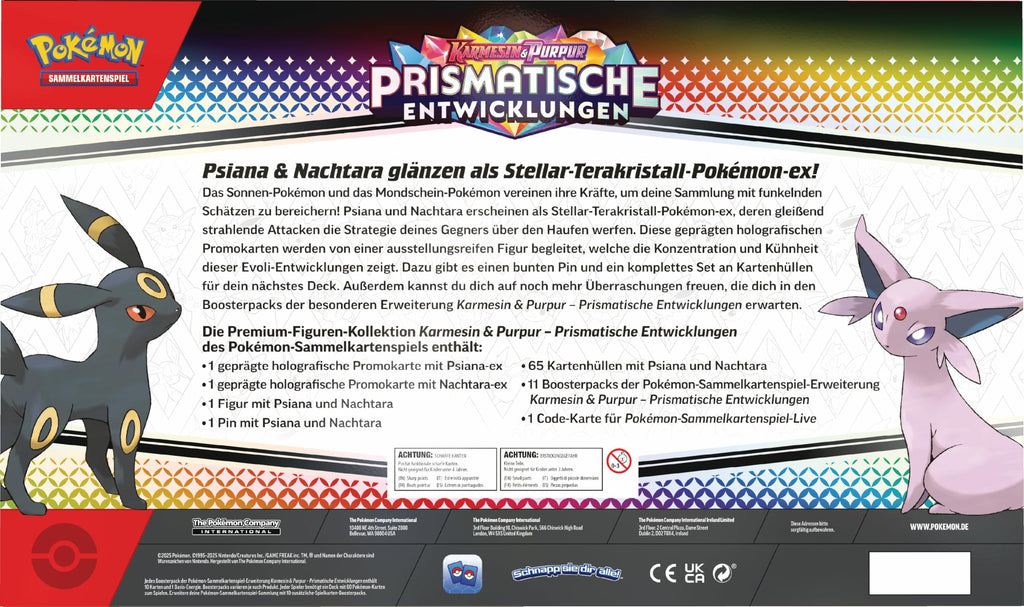 Pokémon Collectible Card Game: Karmesin & Purple Premium Figurines Collection - Prismatic Evolutions (2 Holographic Embossed Cards, 11 Boosters and More) - 5