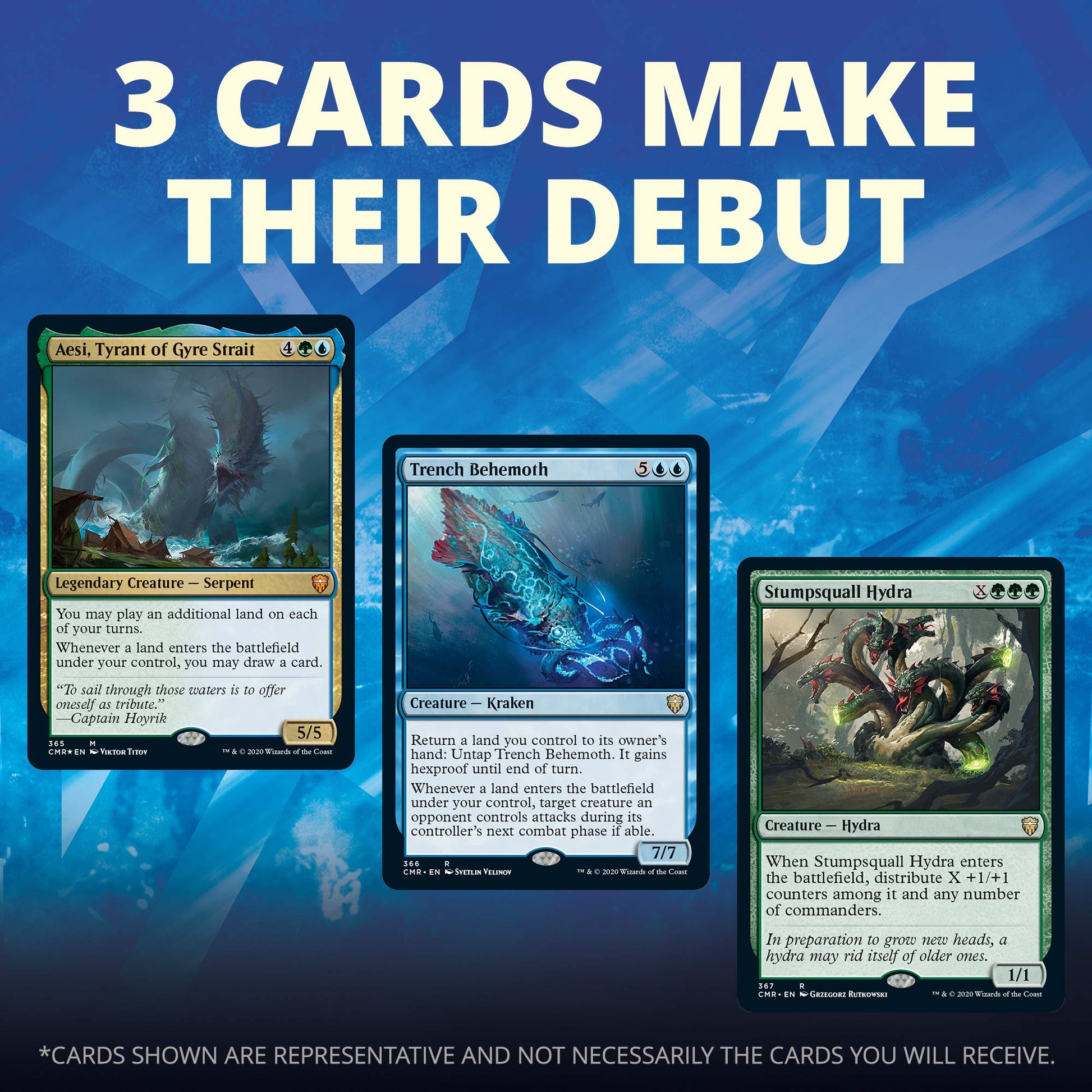 Magic: The Gathering Commander Legends – Reap the Tides | 100 Card Ready-to-Play Deck | 1 Foil Commander | Blue-Green - 2