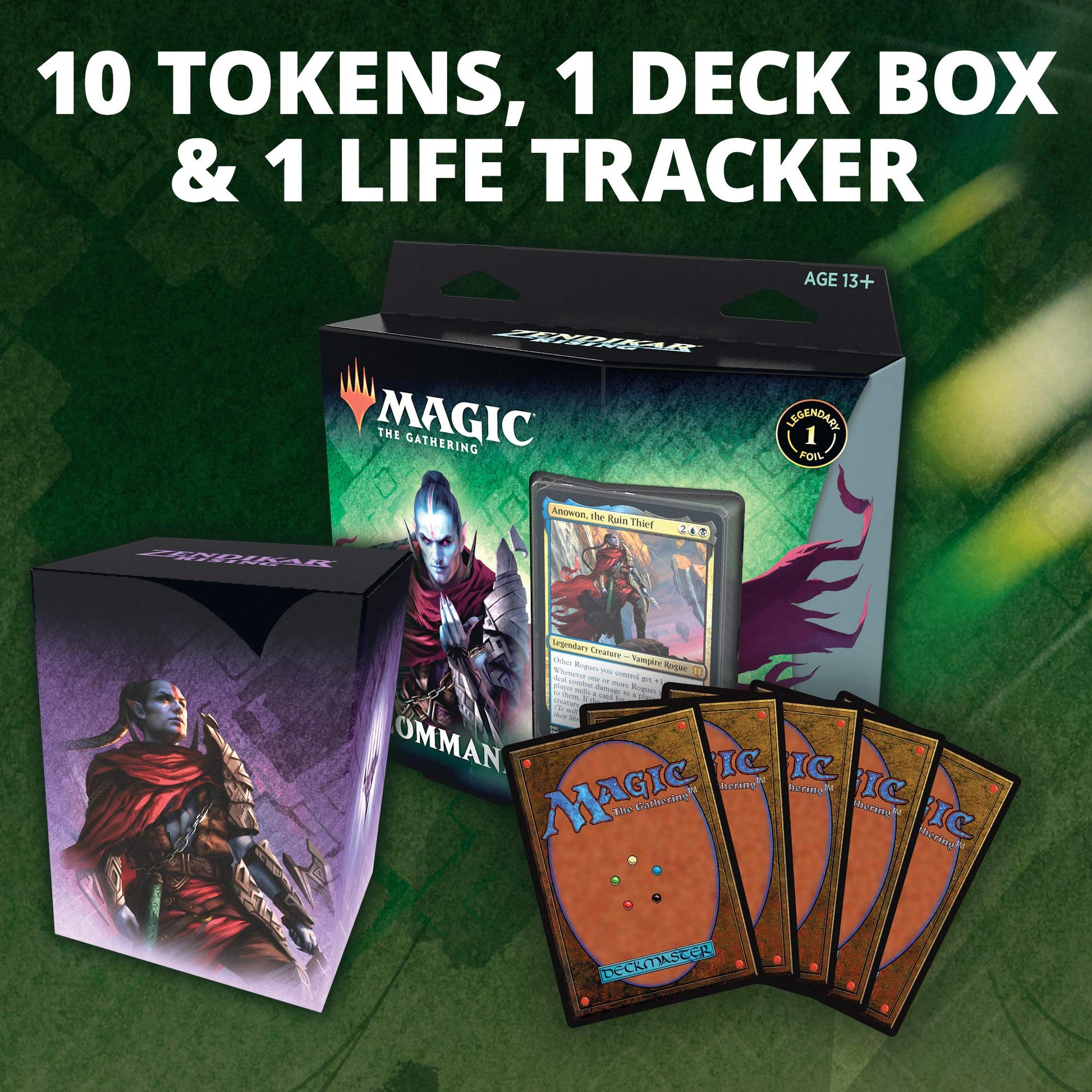 Magic: The Gathering Zendikar Rising Commander Deck – Sneak Attack | 100 Card Ready-to-Play Deck | 1 Foil Commander | Blue-Black - 5