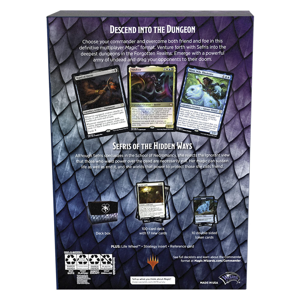 Magic: The Gathering Adventures in The Forgotten Realms Commander Deck – Dungeons of Death (White-Blue-Black) - 3