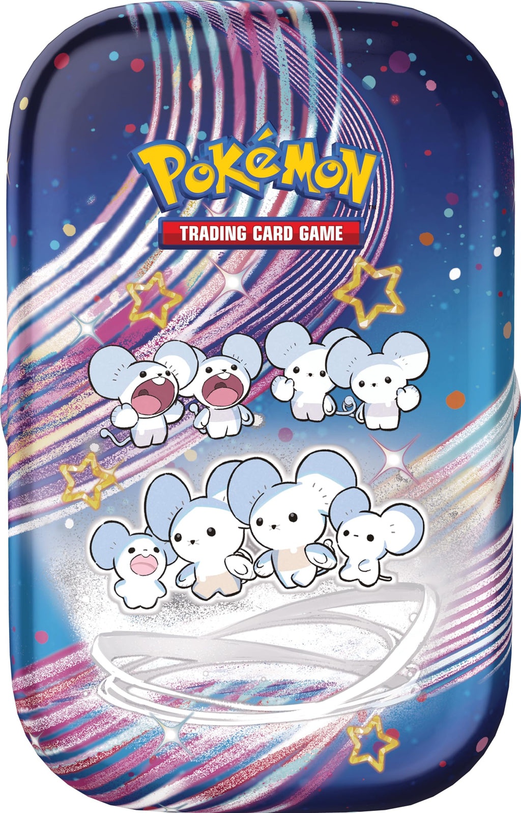 Pokémon TCG - Scarlet & Violet - Paldean Fates Mini Tin (Maushold/Smoliv/Tinkatink/Finizen/Flamigo - 1x Random, Black - 4