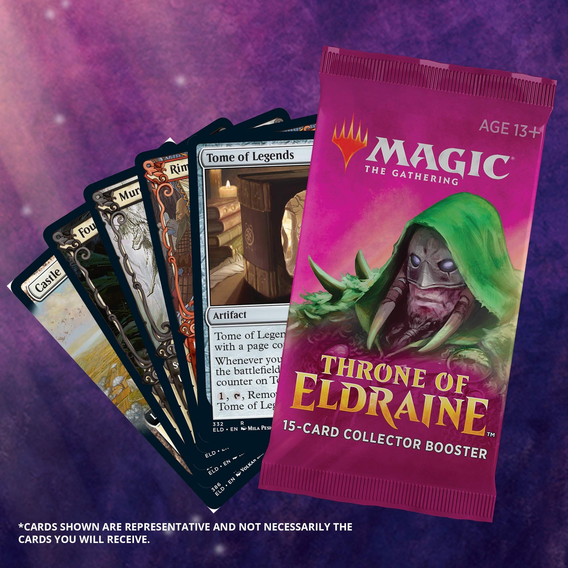 Magic The Gathering Throne of Eldraine Bundle Gift Edition | Alternate Art | 10 Booster Pack | 1 Collector Booster | Accessories - 3