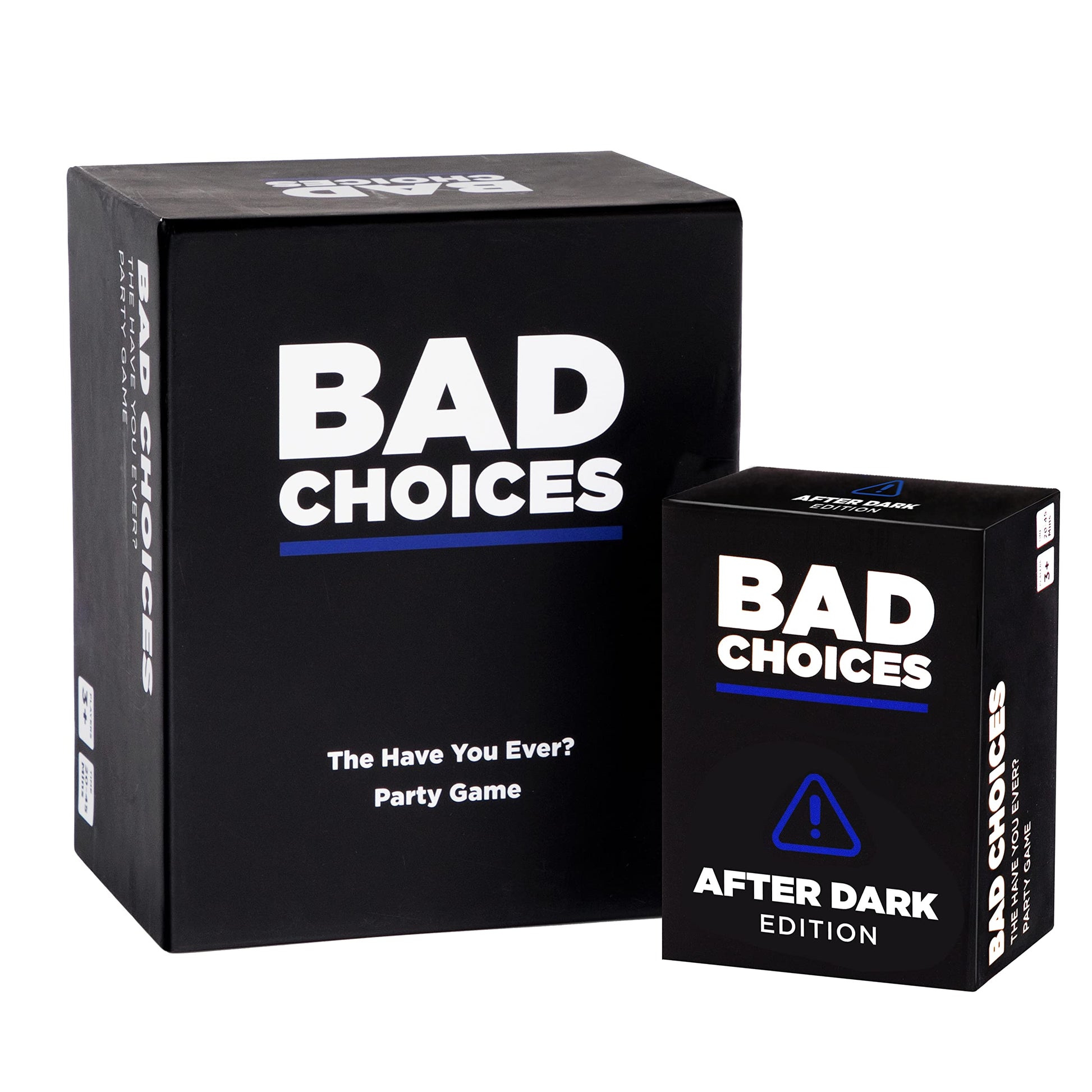 BAD CHOICES Party Game + After Dark Edition Set - Hilarious Adult Card Game for White Elephant Parties, Stocking Stuffers and Board Games Night with Your Friends