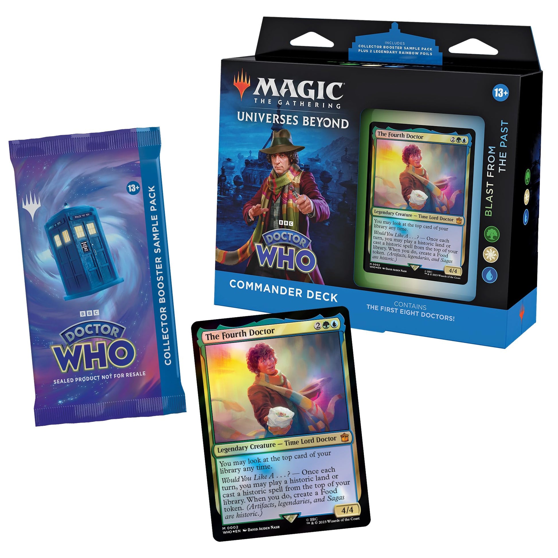 Magic The Gathering Doctor Who Commander Deck – Blast from The Past (100-Card Deck, 2-Card Collector Booster Sample Pack + Accessories) - 7