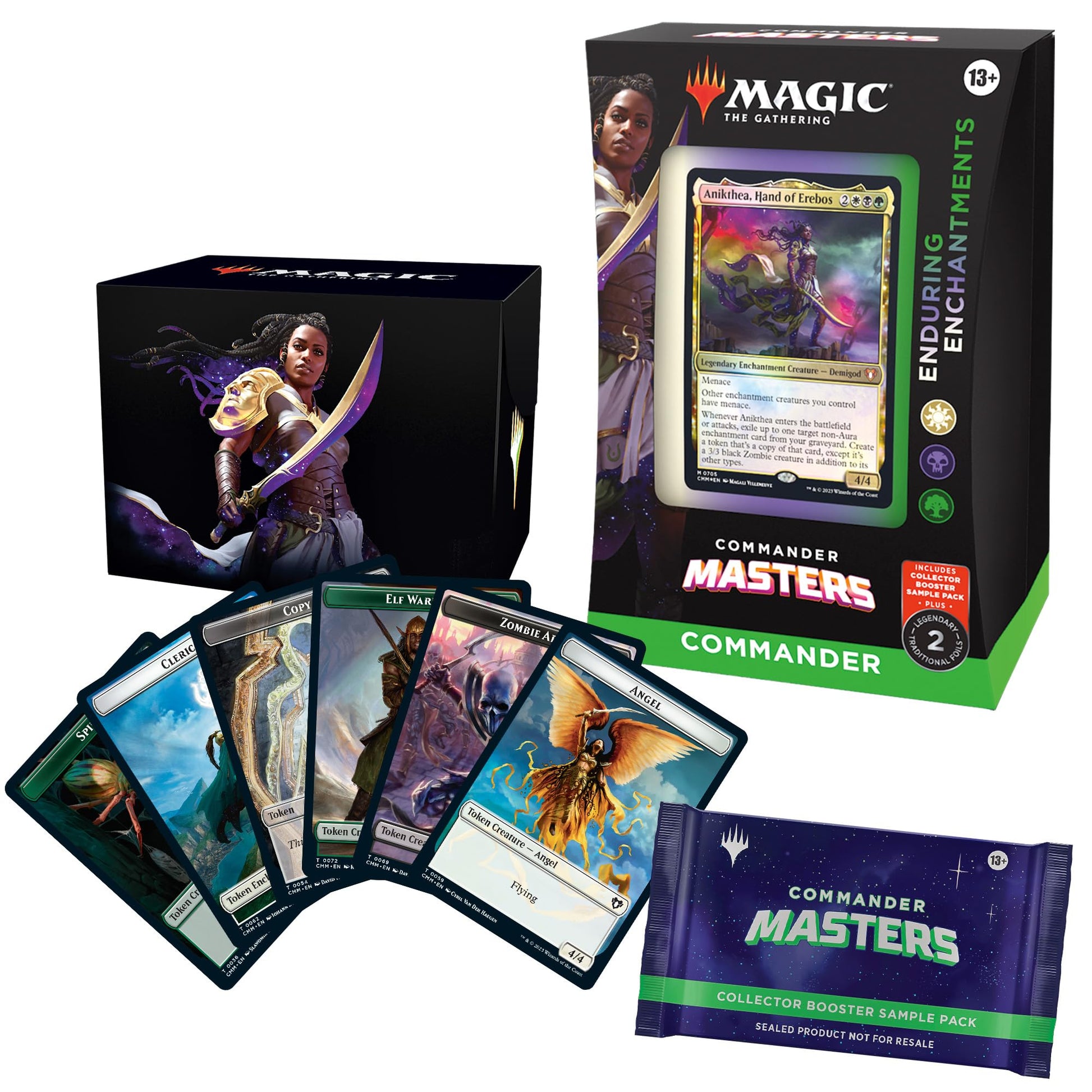 Magic The Gathering Commander Masters Commander Deck - Enduring Enchantments (100-Card Deck, 2-Card Collector Booster Sample Pack + Accessories) - 5