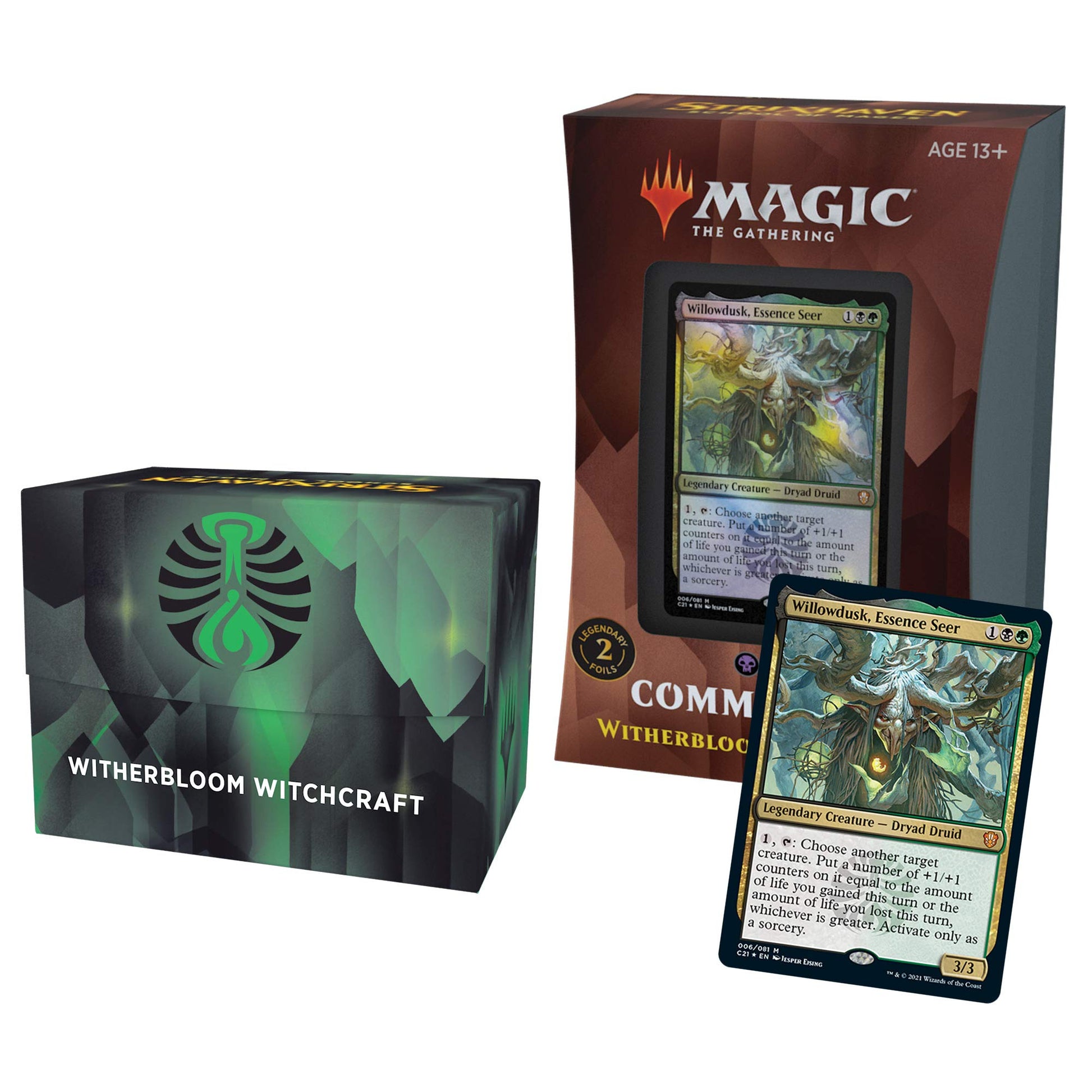 Magic: The Gathering Strixhaven Commander Deck Bundle – Includes 1 Silverquill Statement + 1 Prismari Performance + 1 Witherbloom Witchcraft + 1 Lorehold Legacies + 1 Quantum Quandrix - 4