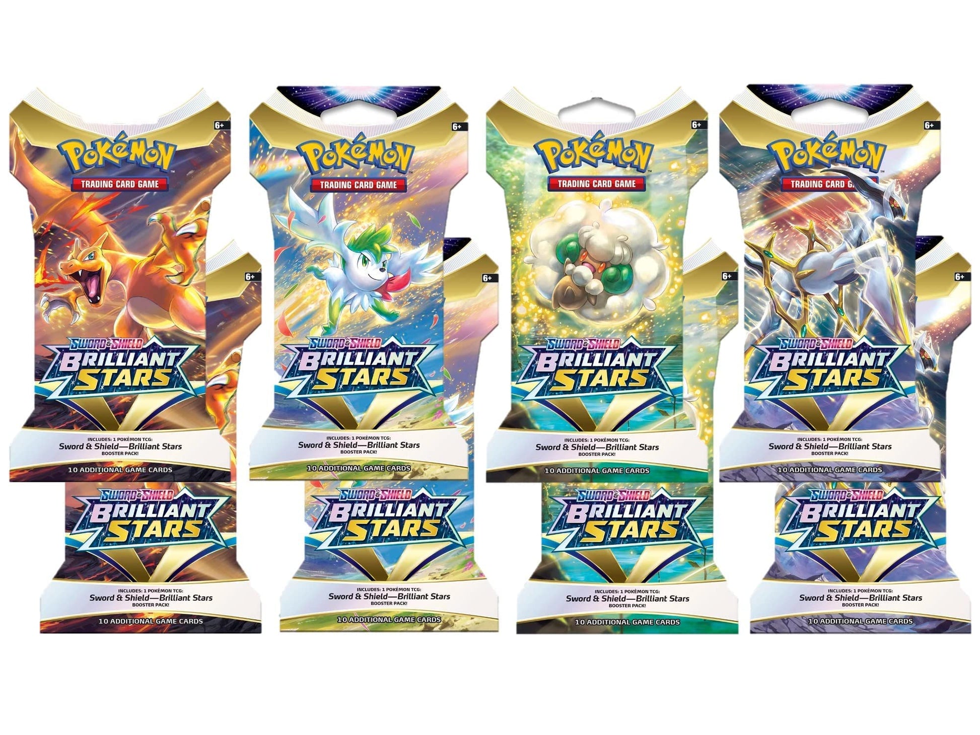Pokemon Sword and Shield Brilliant Stars (8) Sleeved Booster Packs Sealed - 6