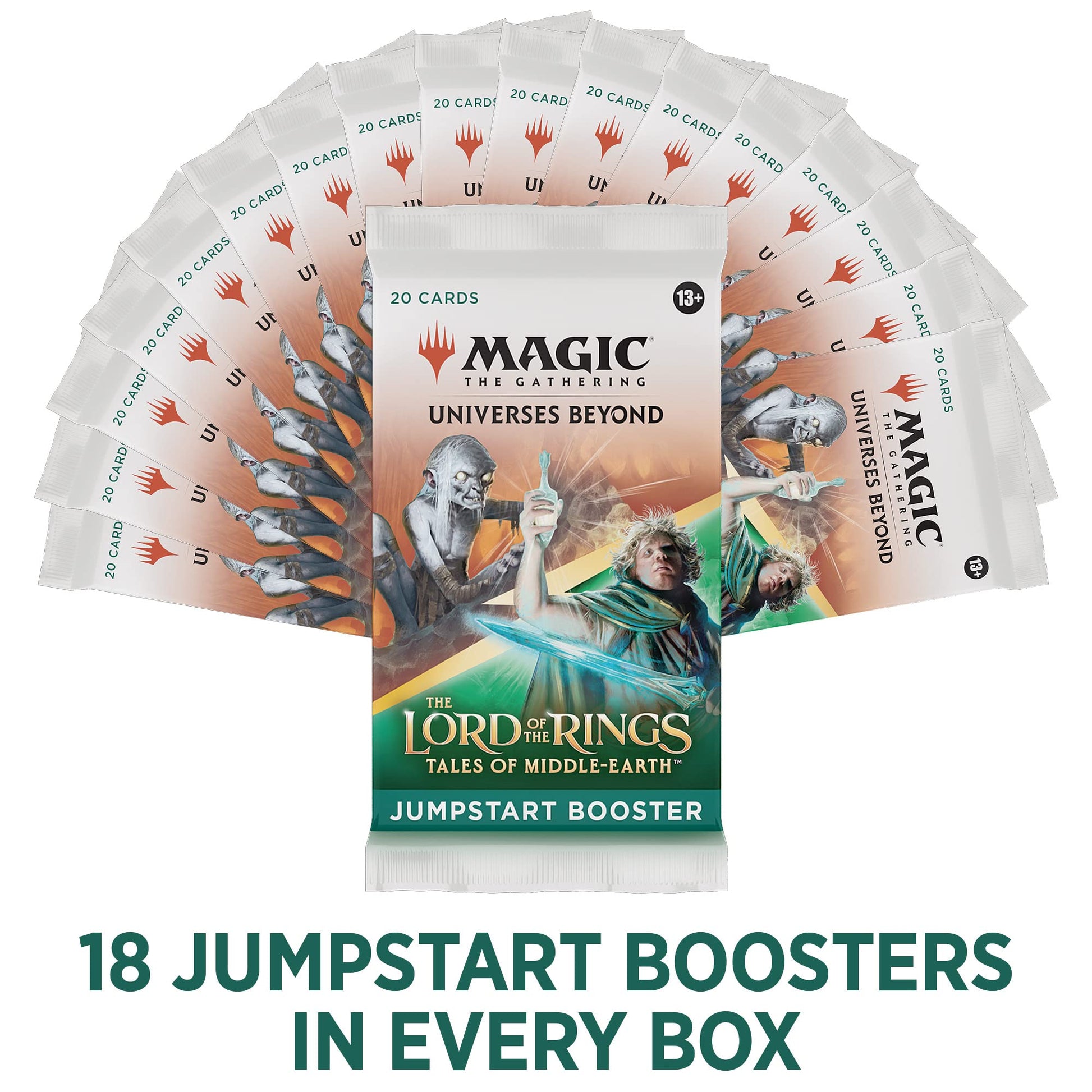 Magic: The Gathering The Lord of The Rings: Tales of Middle-Earth Jumpstart Booster Box (18 Packs) - 2-Player Card Game - 5