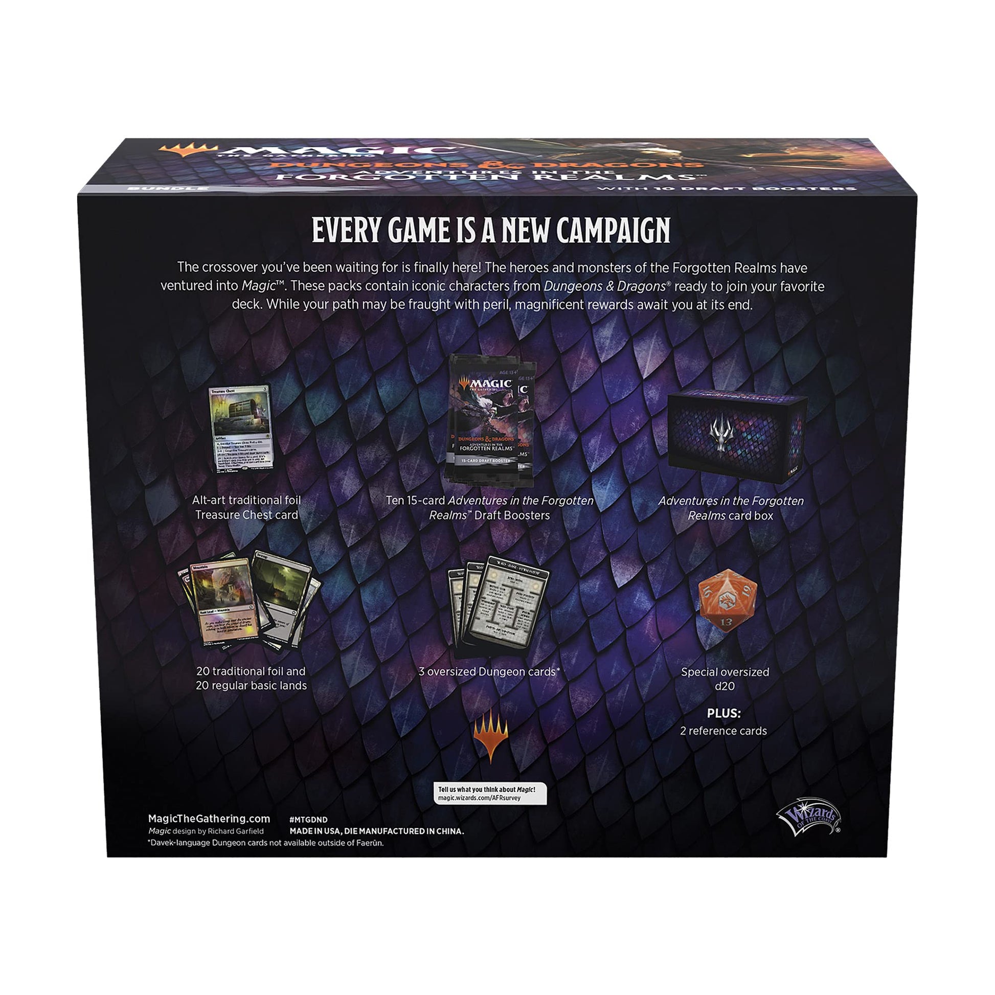 Magic: The Gathering Adventures in The Forgotten Realms Bundle | 10 Draft Boosters (150 Magic Cards) + Accessories - 6