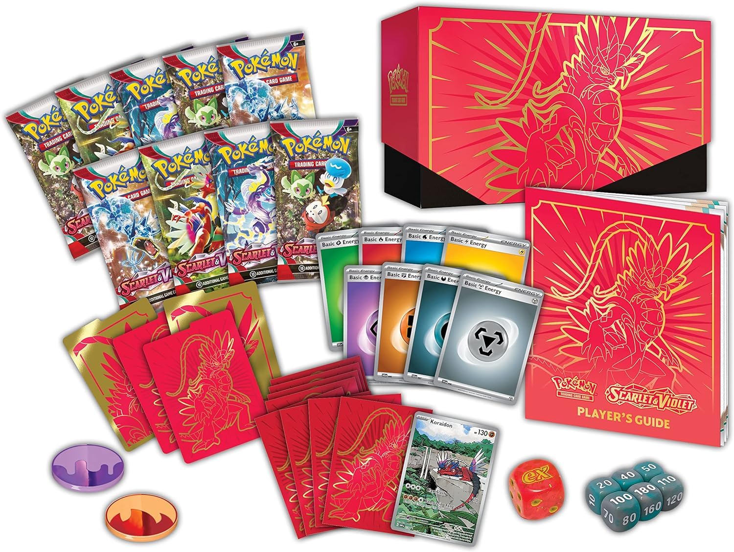 Pokémon TCG: Scarlet & Violet Elite Trainer Box (Miraidon Purple or Koraidon Red, Random Color) - 5