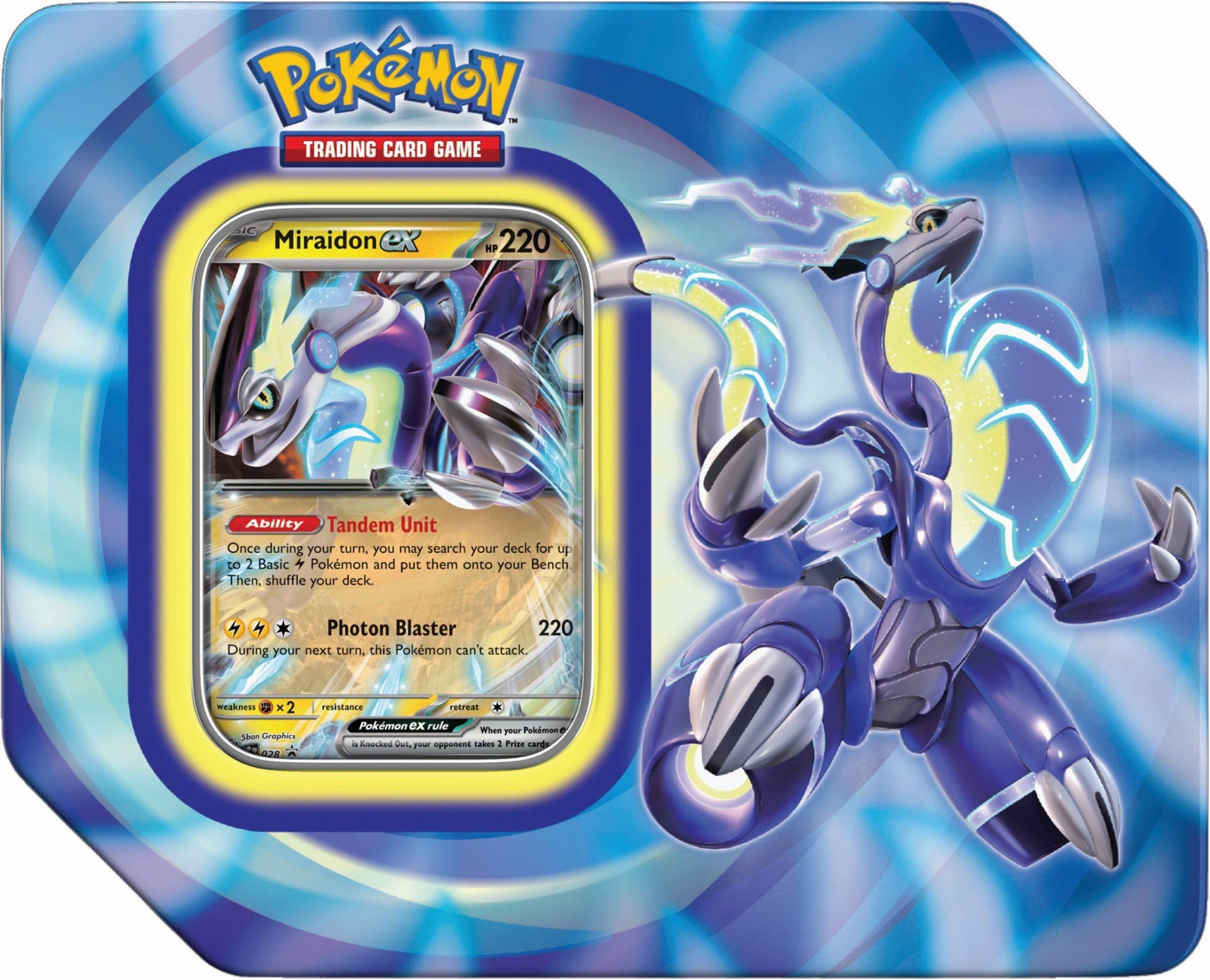 Pokemon TCG: Paldea Legends Summer Tin - Miraidon - 2