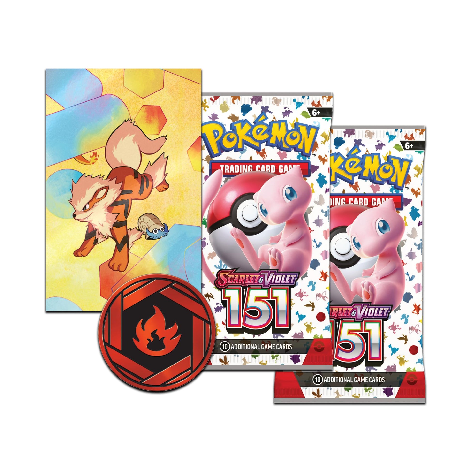 Pokémon TCG: Scarlet & Violet—151 Mini Tin – Arcanine (2 Booster Packs, 1 Coin & 1 Art Card) - 4