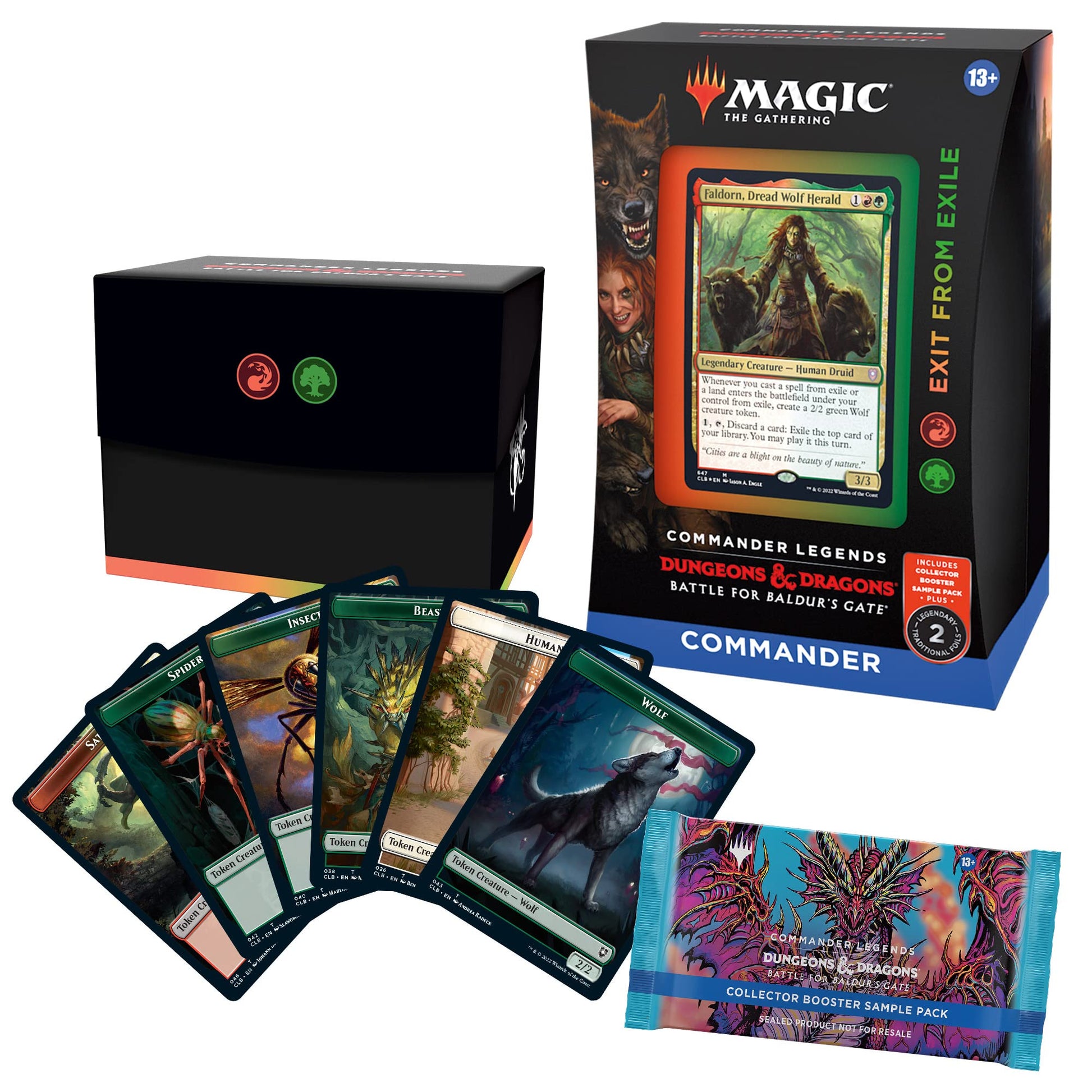 Magic: The Gathering Commander Legends: Battle for Baldur’s Gate Commander Deck – Exit from Exile + Collector Booster Sample Pack - 7