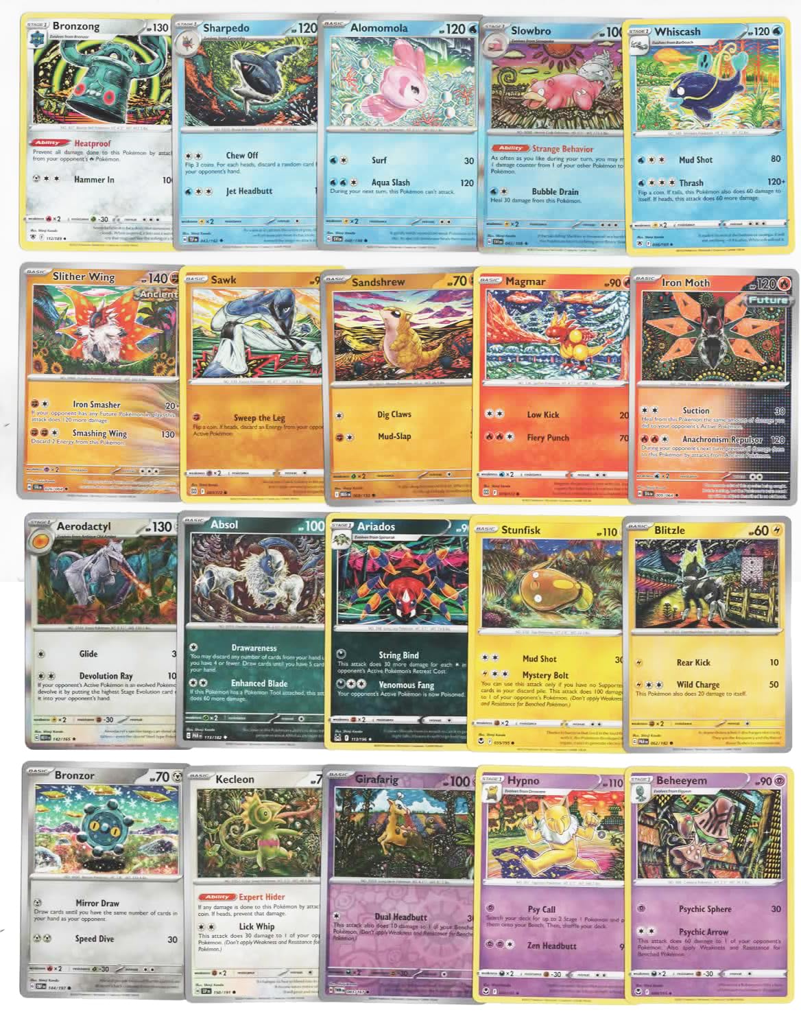 Pokemon Artist Card Collection - Shinji Kanda - 20 Card Set - Slowbro - Absol