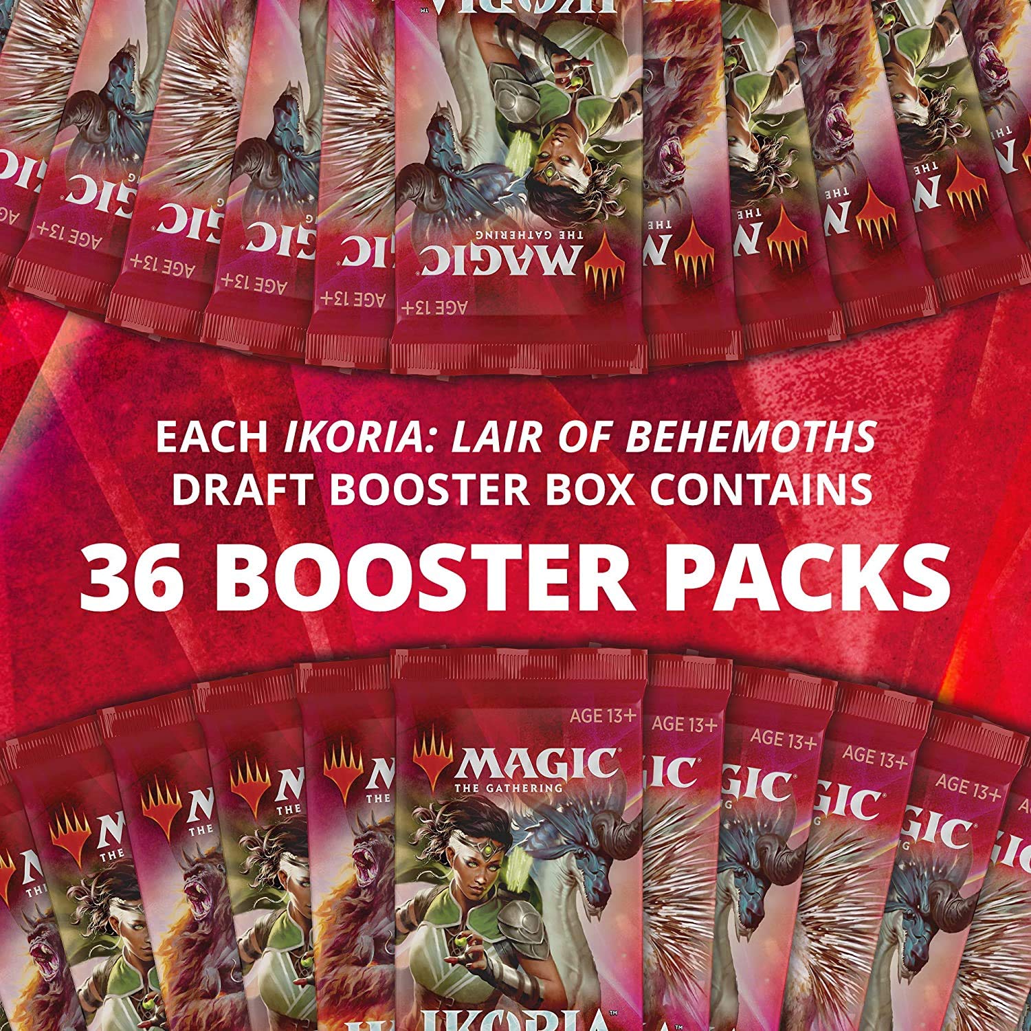 Magic: The Gathering Ikoria: Lair of Behemoths Draft Booster Box | 36 Draft Booster Packs (540 Cards + Box Topper) | Factory Sealed - 5