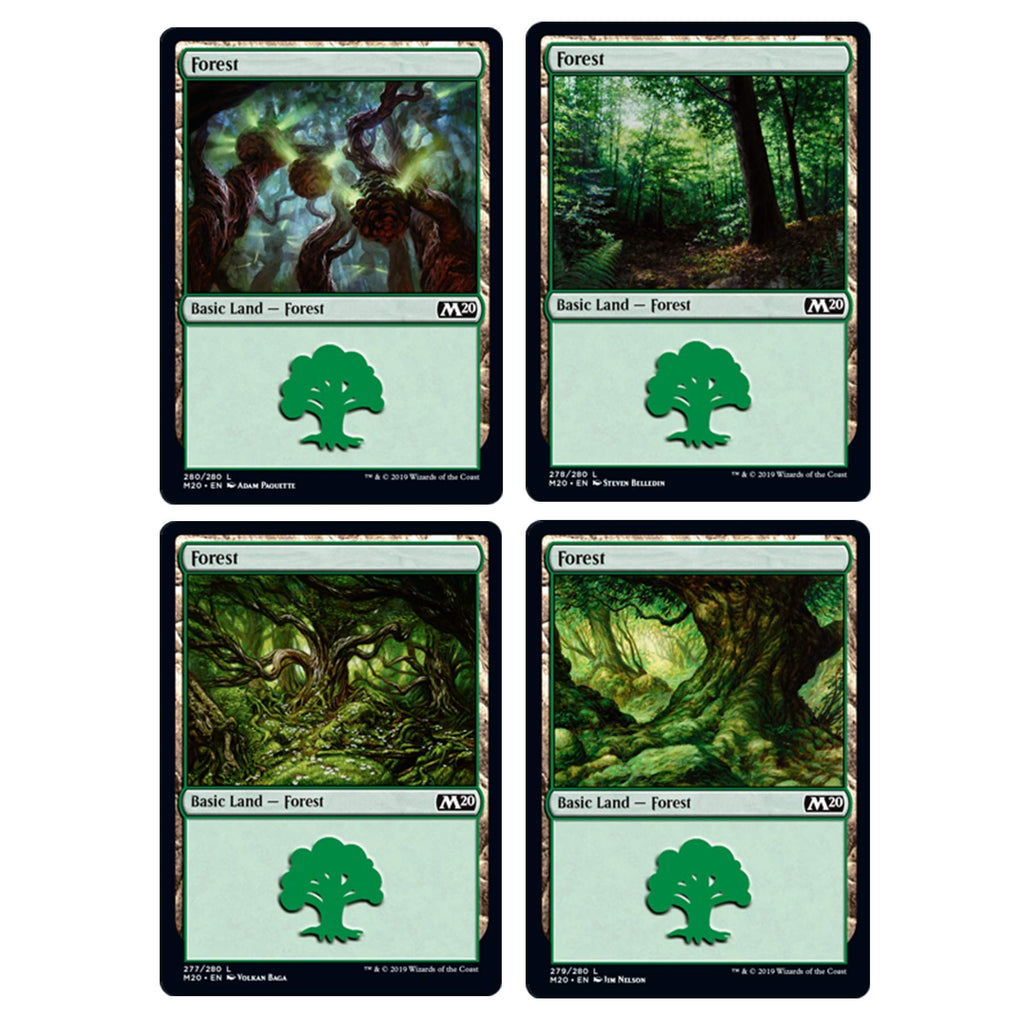 Magic The Gathering Core Set Land Station (400 Cards) , Black, 13+ years - 2