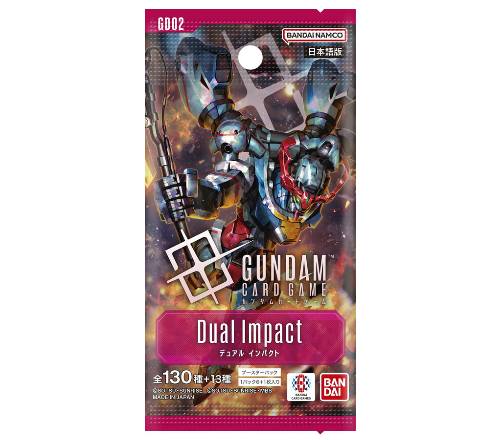 BANDAI Gundam Card Game Booster Pack, Dual Impact [GD02] (Box) 24 Packs - 2