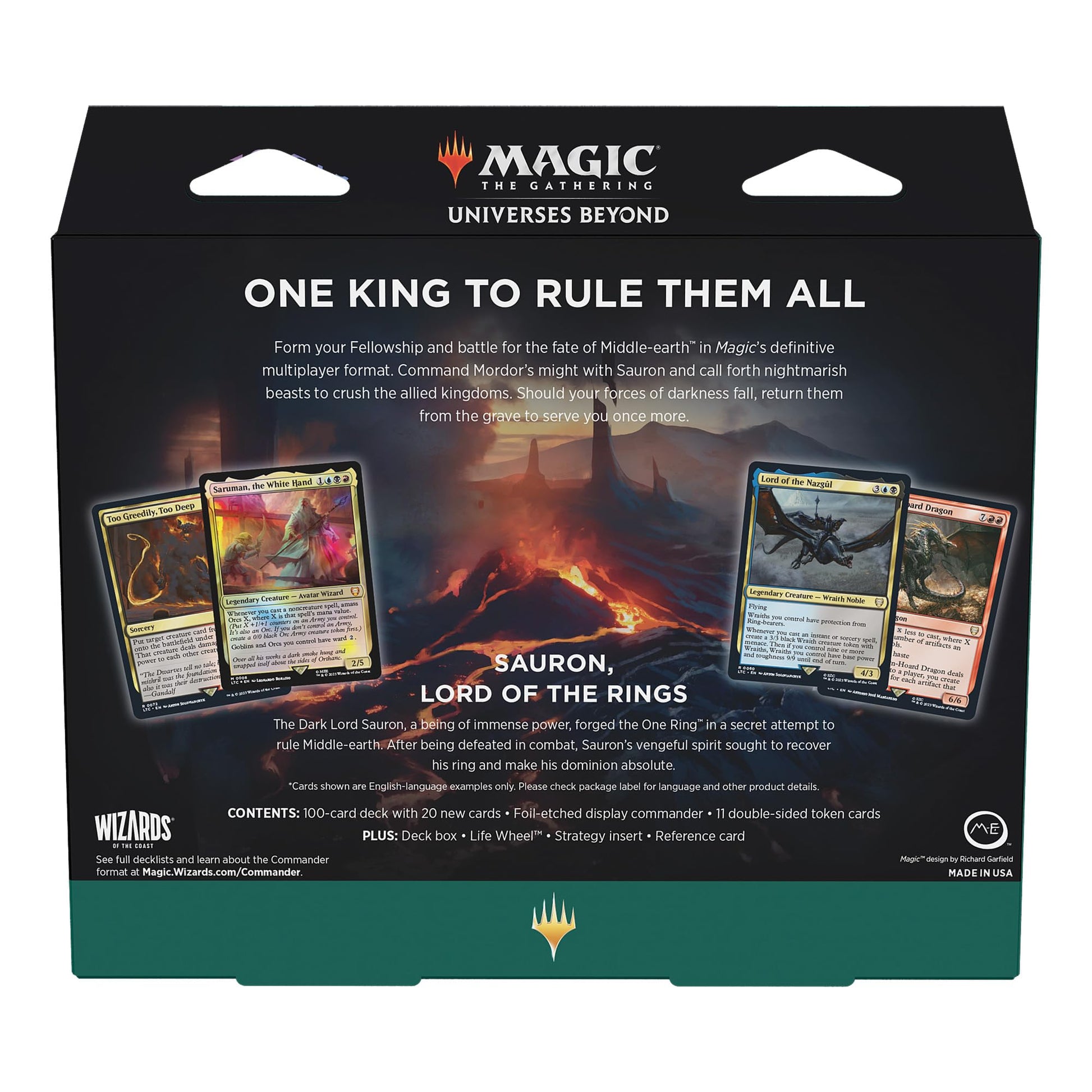 Magic: The Gathering The Lord of The Rings: Tales of Middle-Earth Commander Deck 4 + Collector Booster Sample Pack - 3