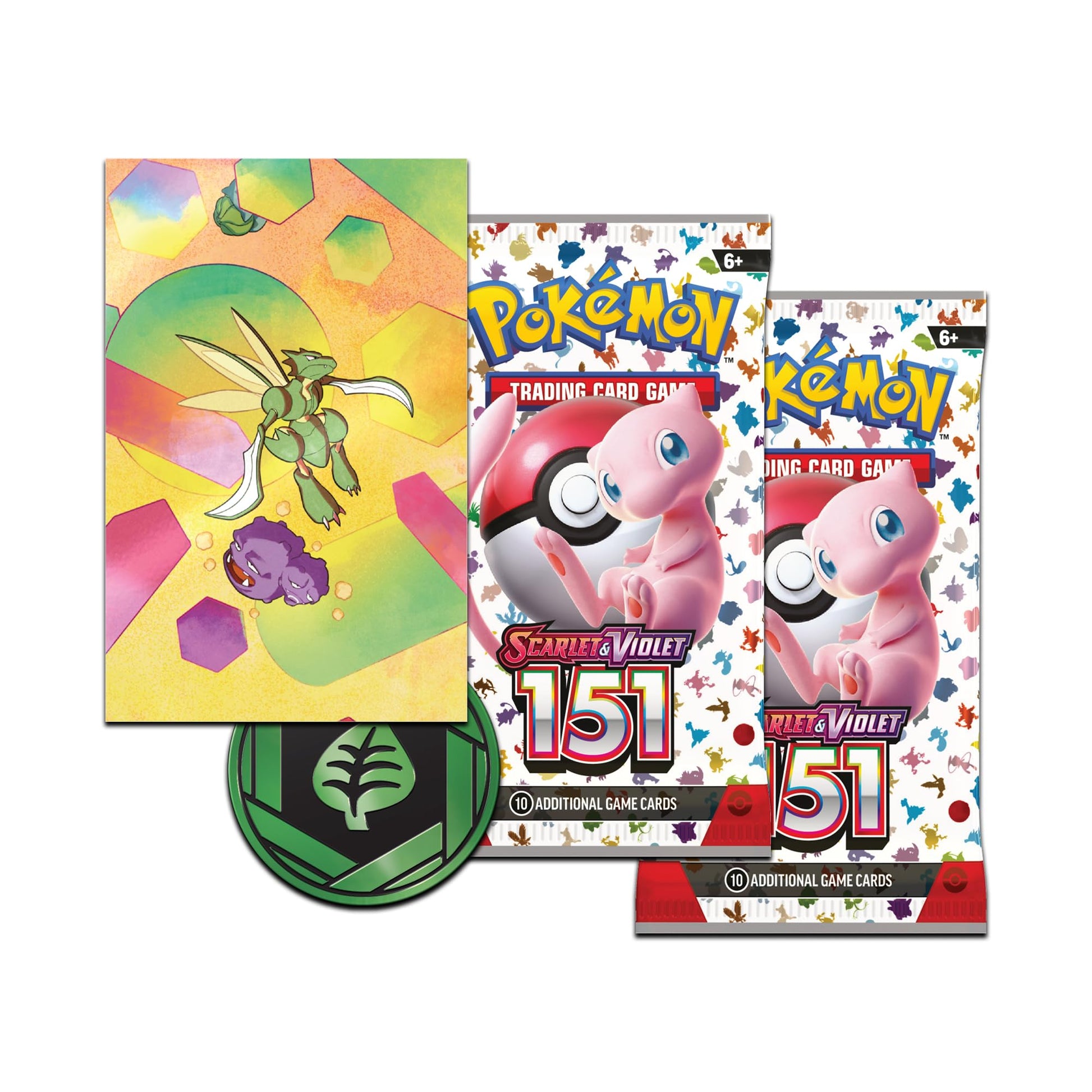 Pokemon TCG: Scarlet & Violet—151 Mini Tin – Scyther and Weezing (2 Booster Packs, 1 Coin & 1 Art Card) - 4