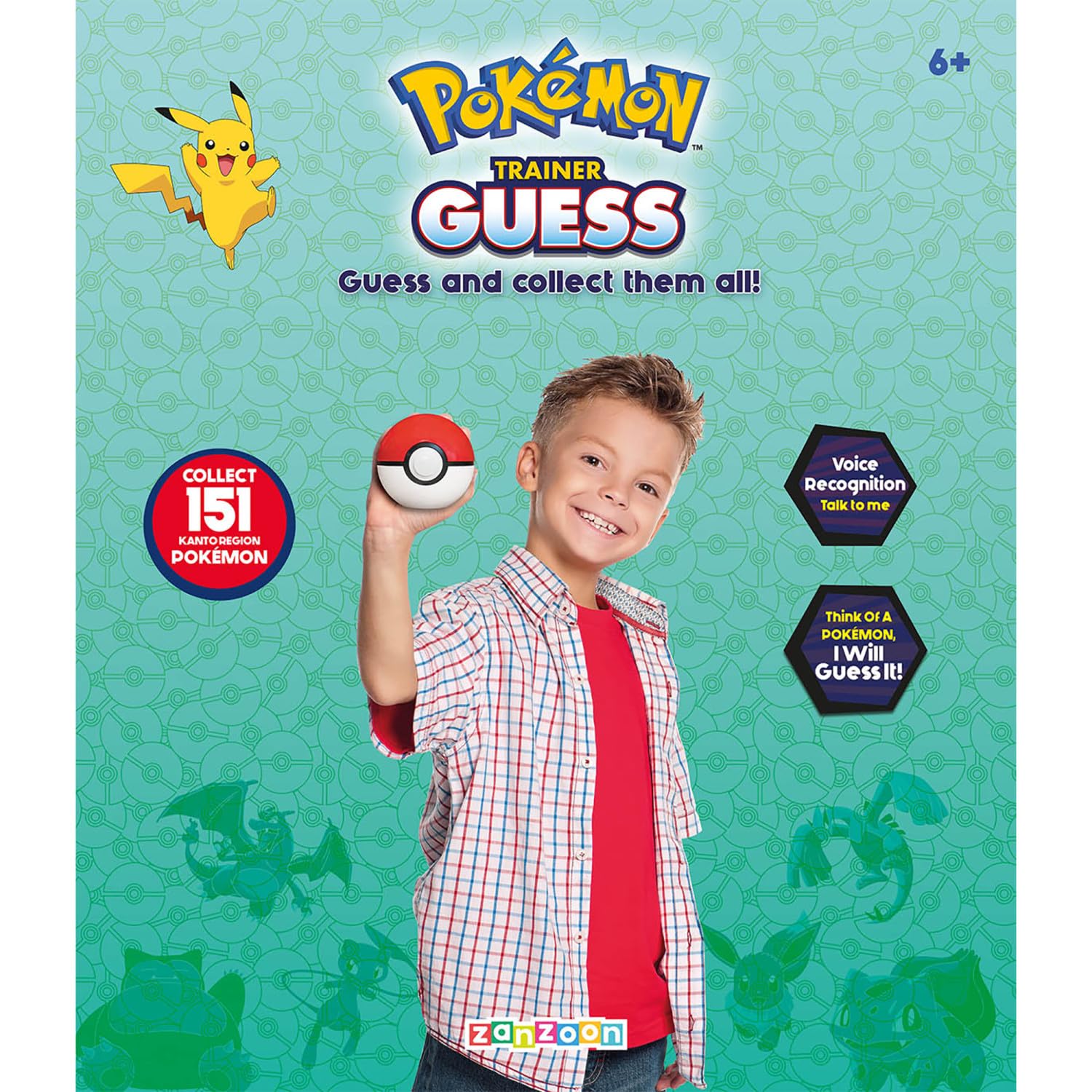 Pokemon Trainer Guess - Kanto - Electronic Guessing Game, Collect 151 Regional Pokemon, Field Guide, Talk to Your Light & Sound Poke Ball, Kids 6+ Brown Box Packaging - 11