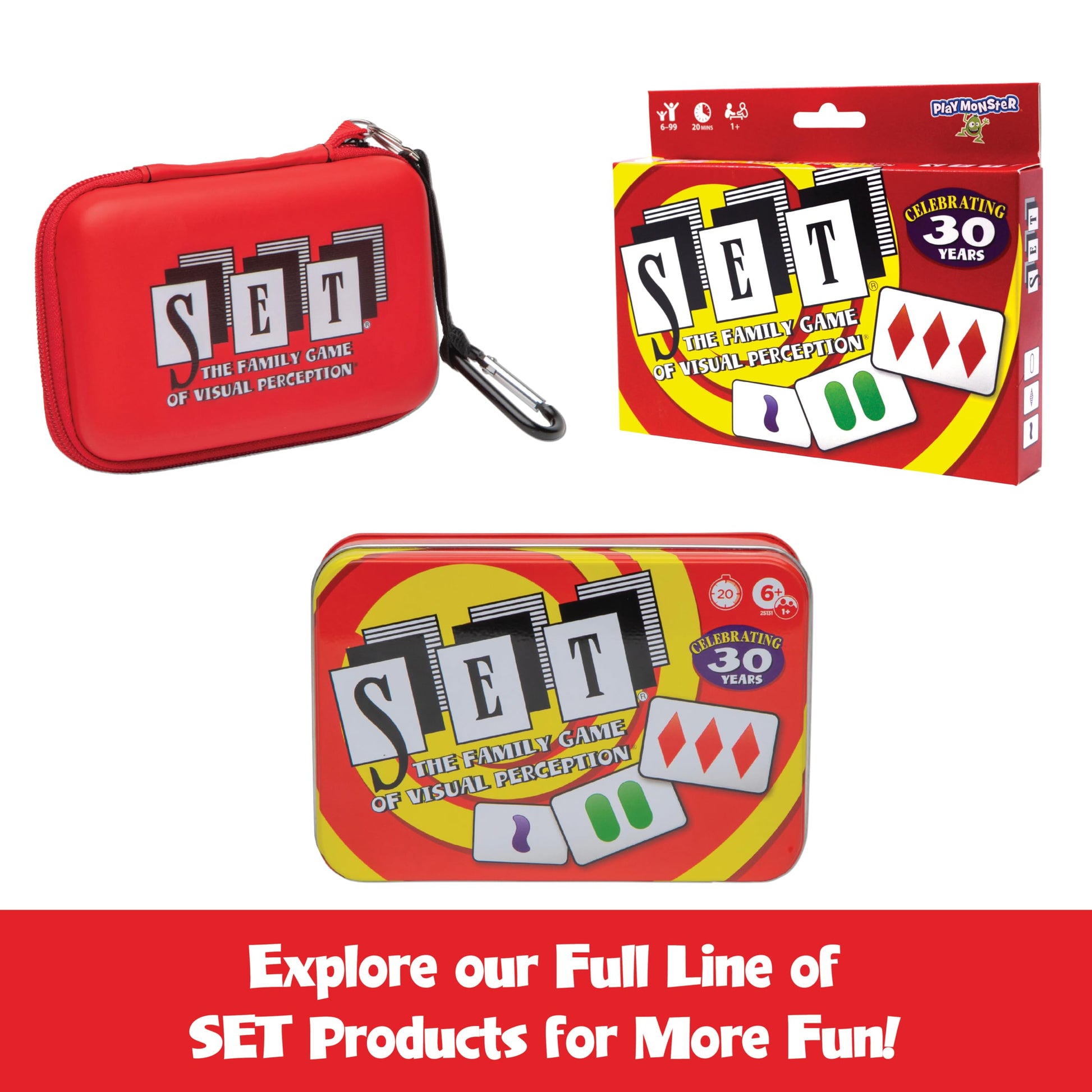 SET Enterprises SET - The Family Card Game of Visual Perception - Race to Find The Matches, For Ages 8+,81 Cards, Rules included - 2