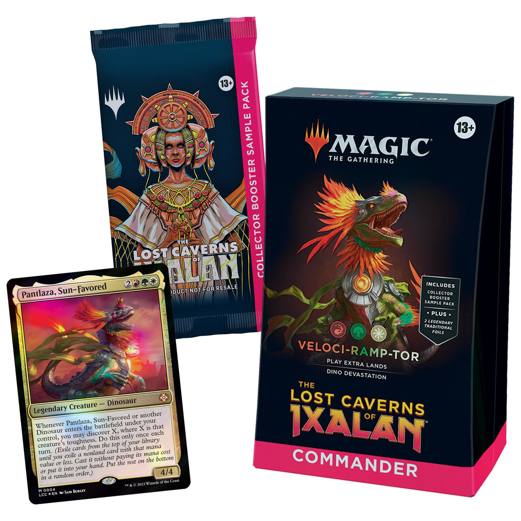 Magic: The Gathering The Lost Caverns of Ixalan Commander Deck - Veloci-ramp-tor (100-Card Deck, 2-Card Collector Booster Sample Pack + Accessories) - 7