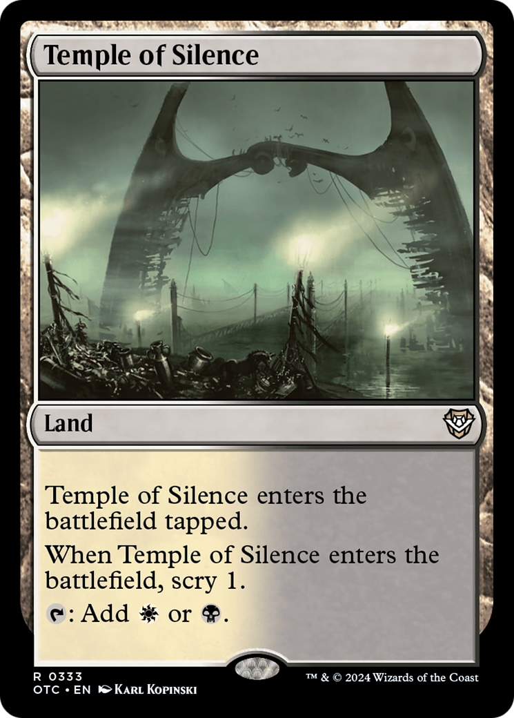 Temple of Silence (OTC-333) - Outlaws of Thunder Junction Commander - Magic The Gathering - Single Cards