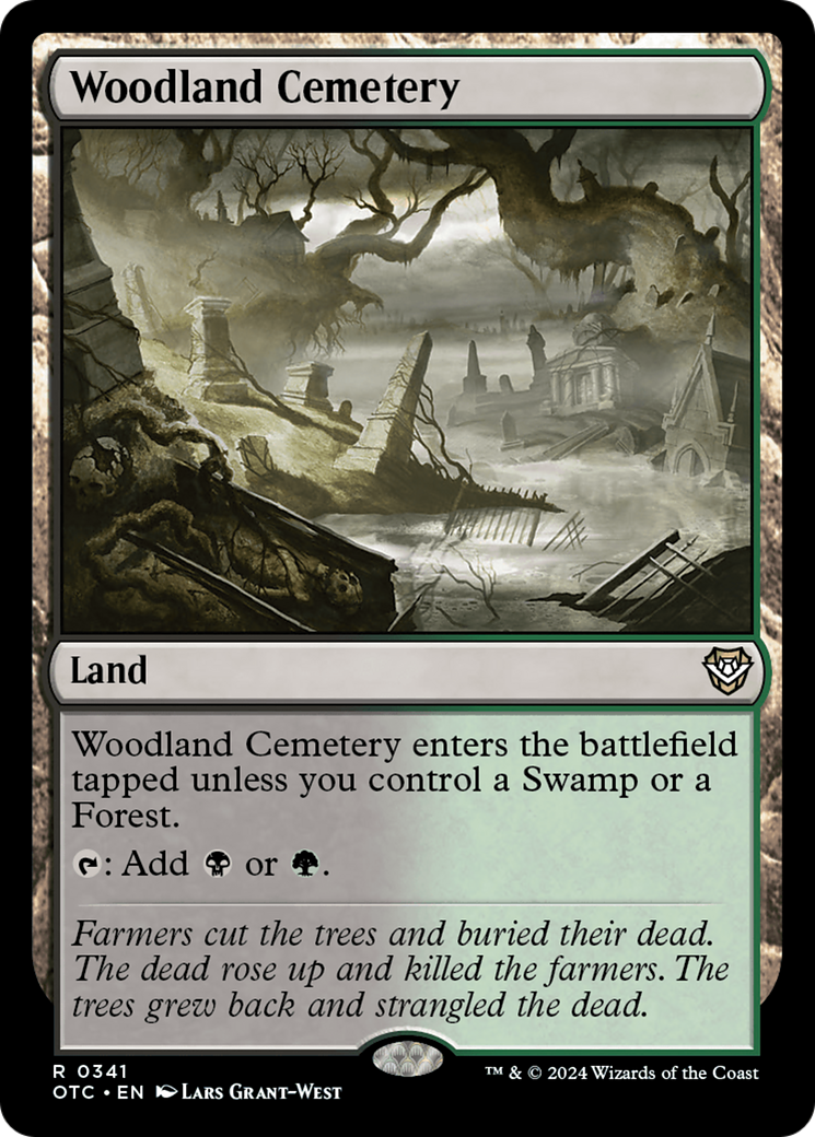 Woodland Cemetery (OTC-341) - Outlaws of Thunder Junction Commander - Magic The Gathering - Single Cards