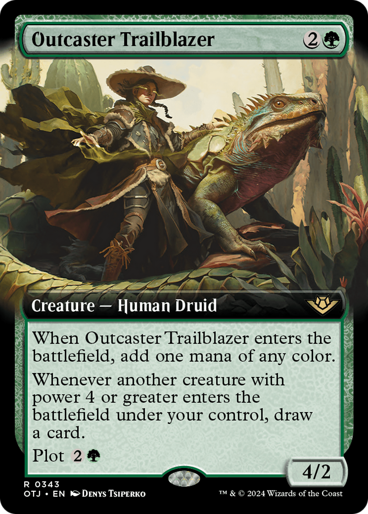 Outcaster Trailblazer (Extended Art) (OTJ-343) - Outlaws of Thunder Junction - Magic The Gathering - Single Cards