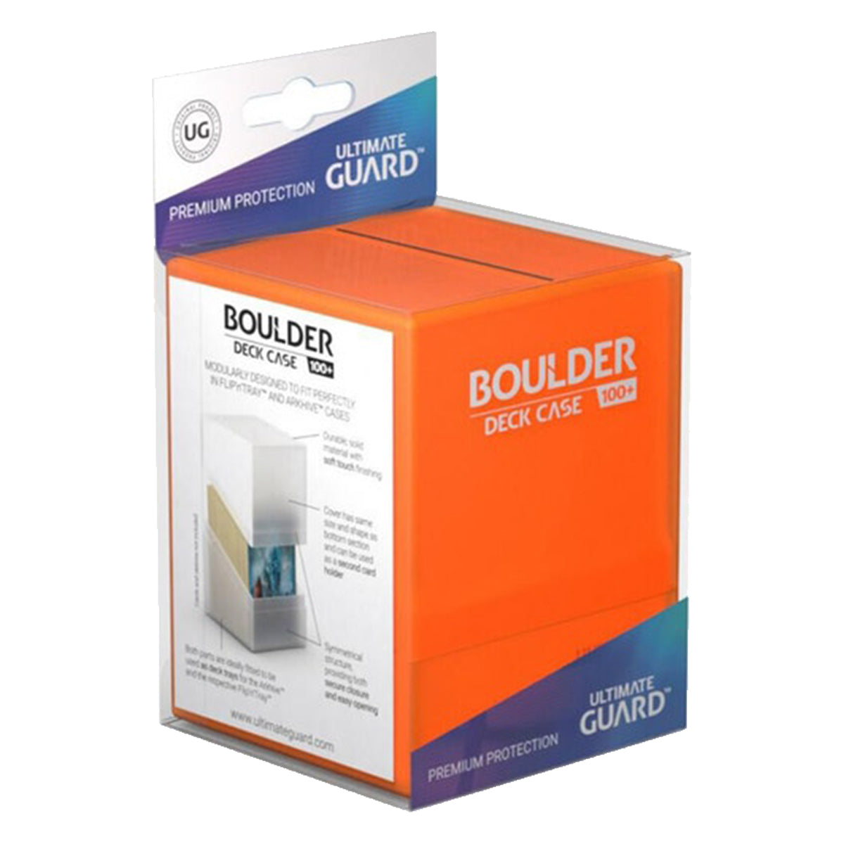 Ultimate Guard Boulder Deck Case 100+ Standard Size Poppy Topaz Deck Box - Deck Boxes