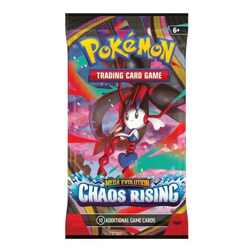 Pokemon TCG Mega Evolution Chaos Rising Single Booster Pack - Trading Card Games