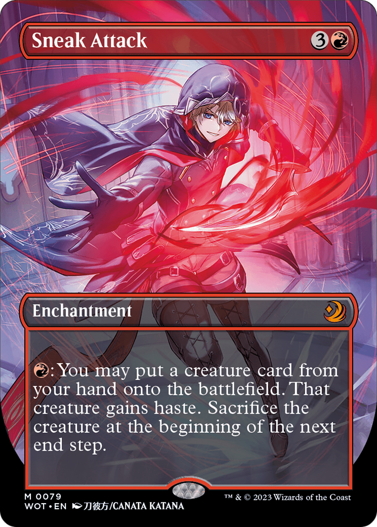 Sneak Attack (Anime Borderless) (WOT-079) - Wilds of Eldraine: Enchanting Tales - Magic The Gathering - Single Cards