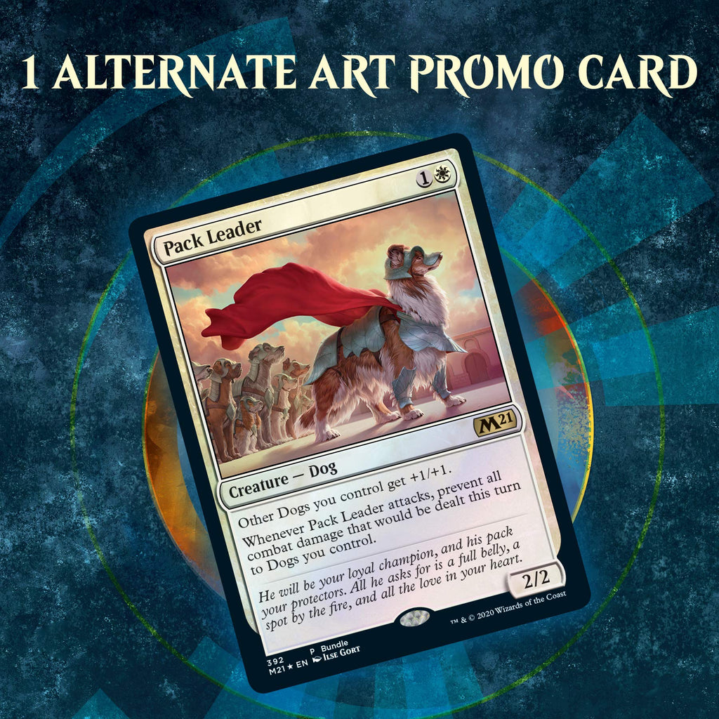 Magic: The Gathering Core Set 2021 (M21) Bundle | 10 Booster Packs + 40 Lands (190 Cards) | Accessories - 6