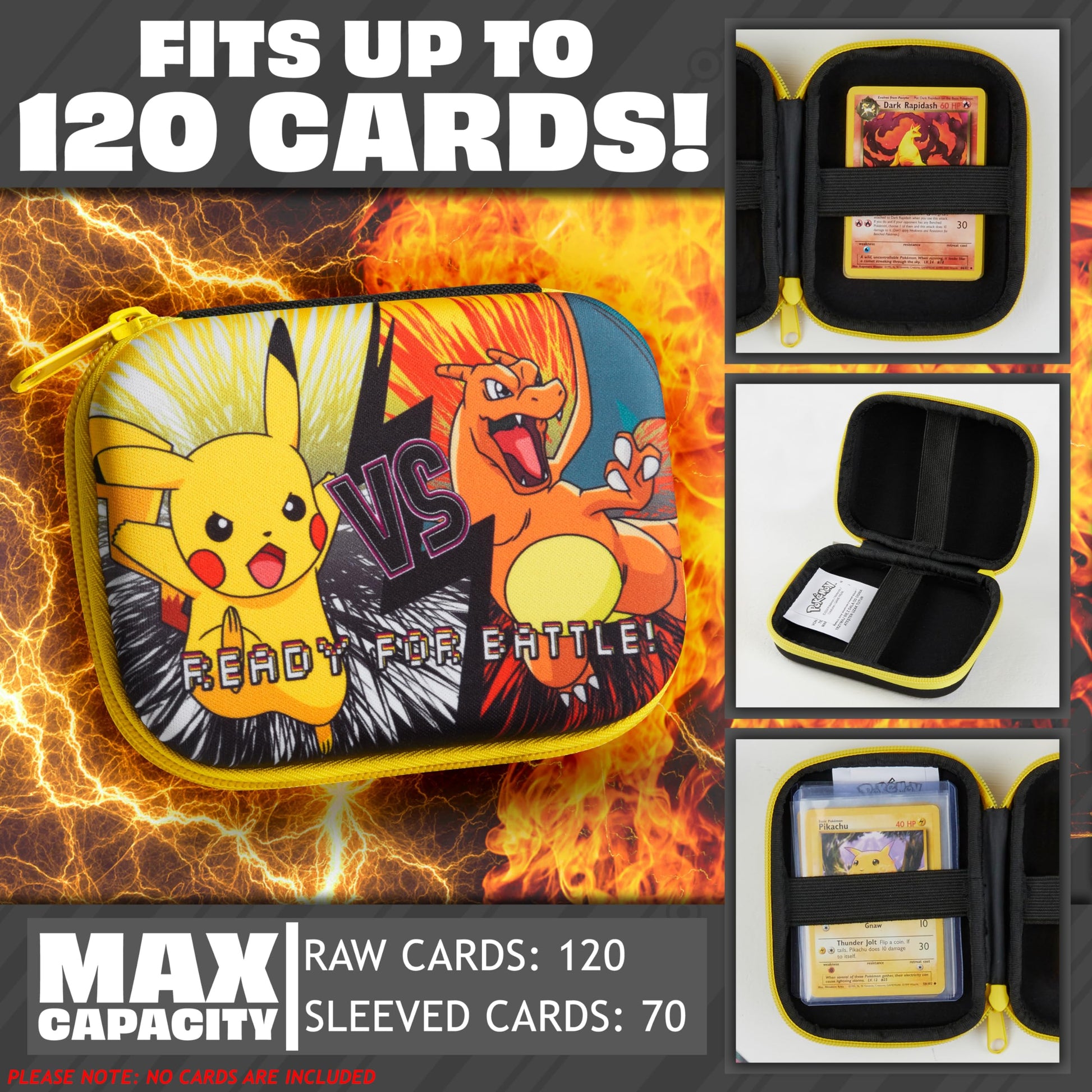 Pokemon Card Binder Card Box Playing Card Case Travel Storage Case Holds 200+ Cards, Anime Gifts - 5