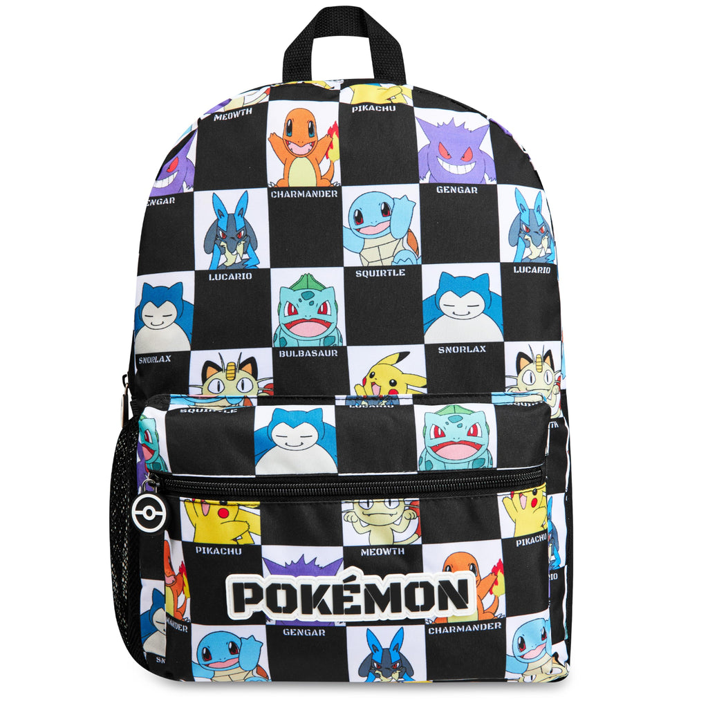 Pokemon Backpack for Kids Teens Pikachu Anime School Bag Daypack Backpacks for Daycare Sports School Supplies Gifts for Kids (Black/White) - 5