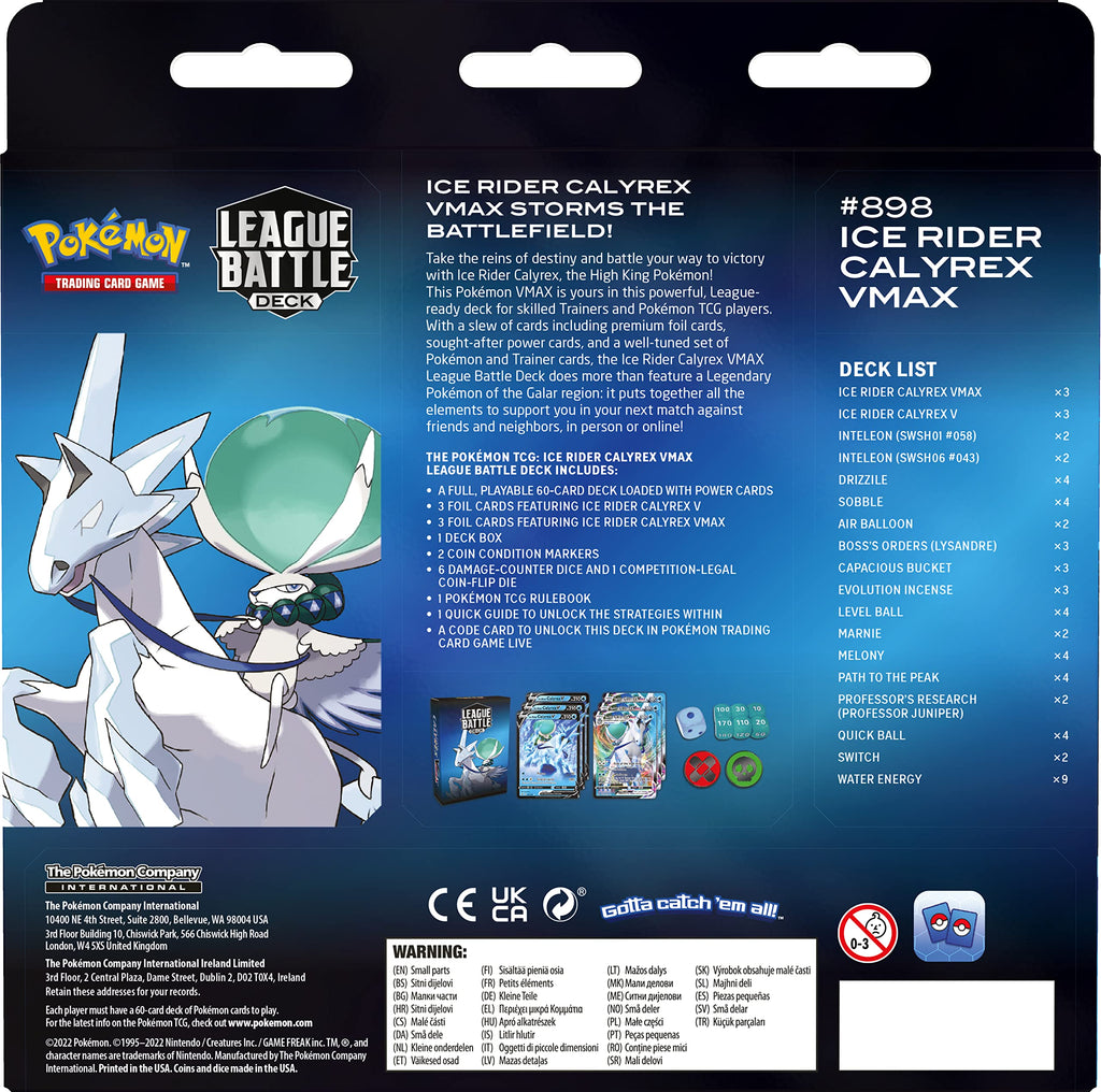Pokemon Cards: Ice Rider Calyrex VMAX League Battle Deck - 8