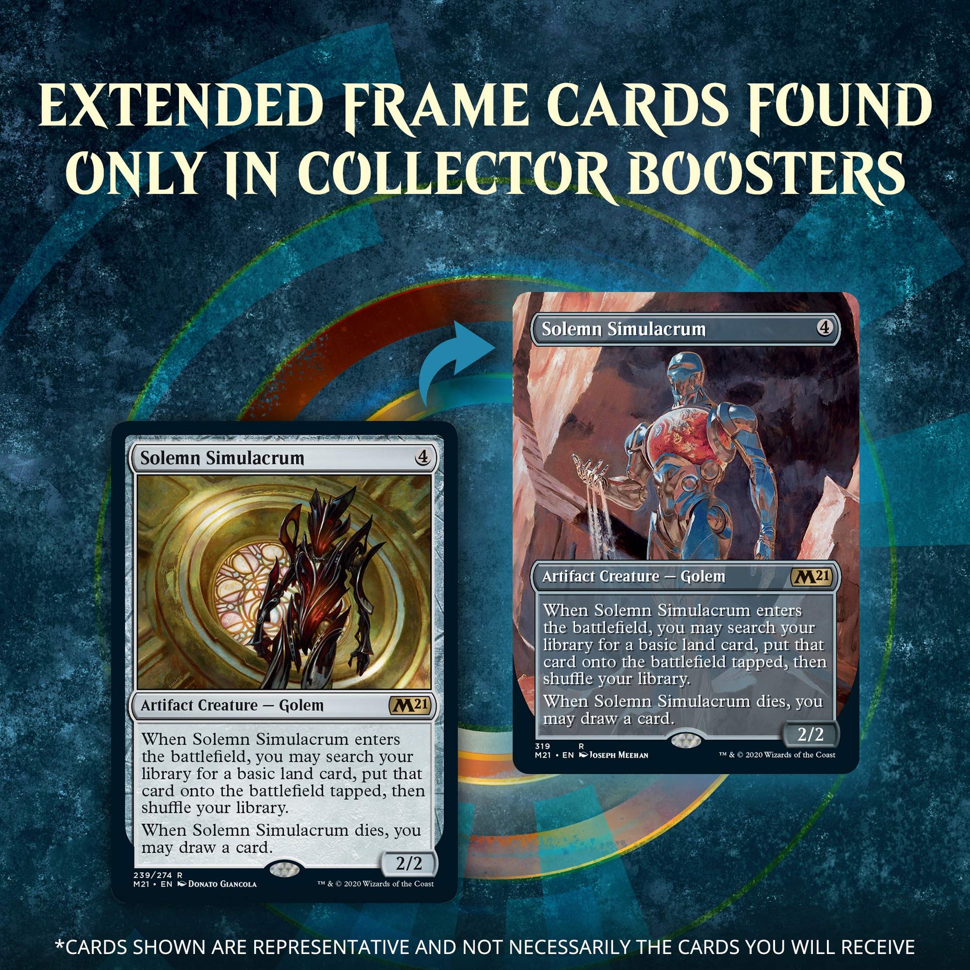 Magic: The Gathering Core Set 2021 (M21) Collector Booster | 15 Cards | Min. 4 Rares Per Pack - 7