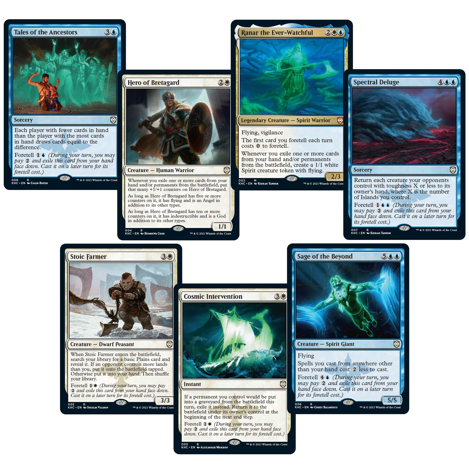 Magic The Gathering Kaldheim Commander Deck – Phantom Premonition | 100 Card Ready-to-Play Deck | Blue-White - 4