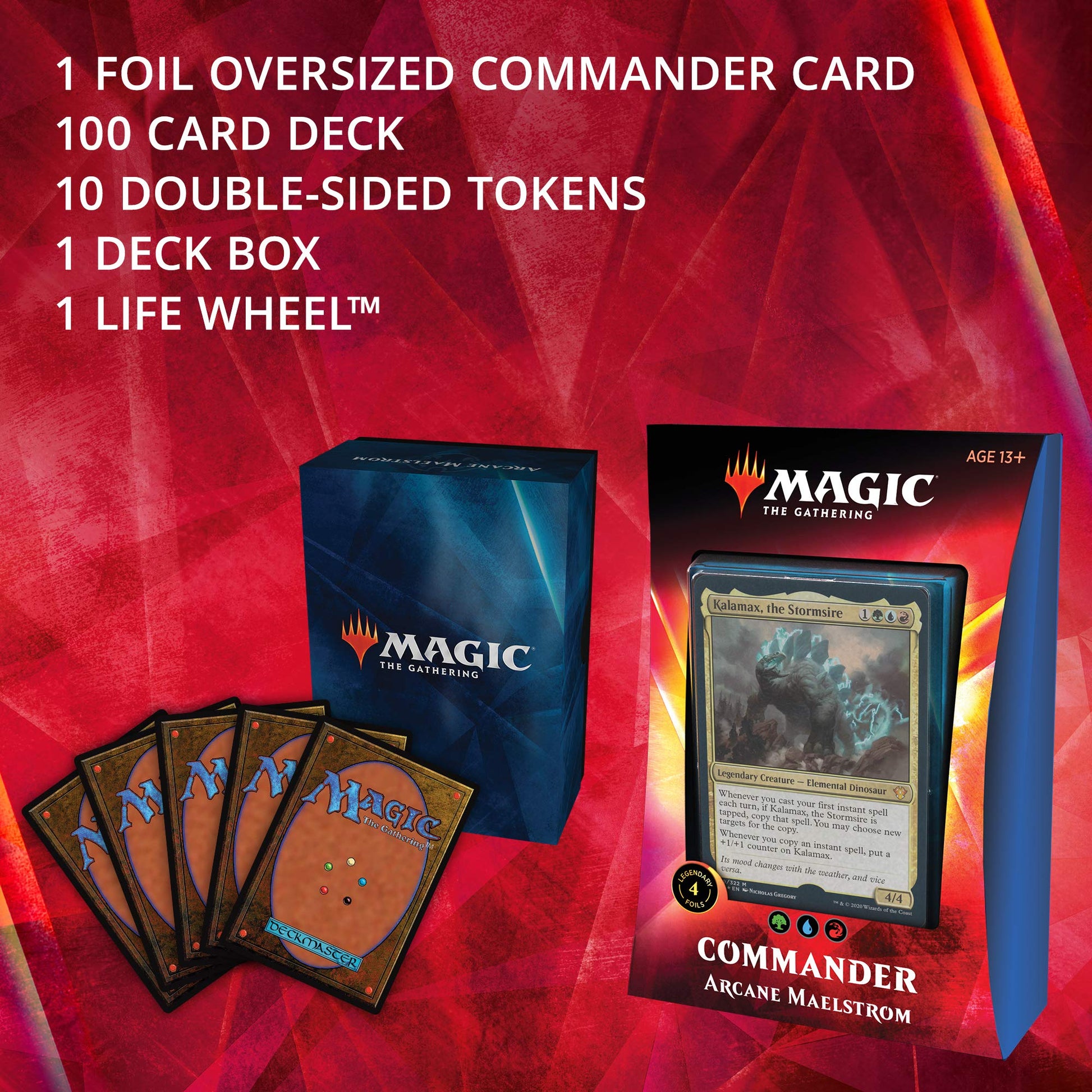 Magic: The Gathering Arcane Maelstrom Ikoria Commander Deck | 100 Card Deck | 4 Foil Legendary Creatures - 7