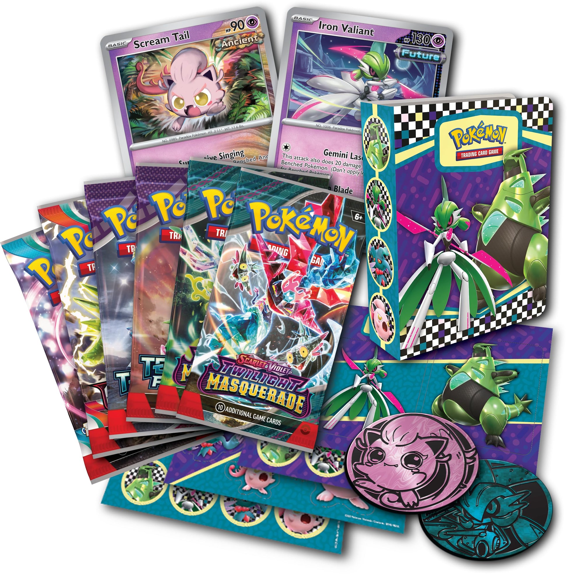 Pokémon TCG: Collector Chest – Scream Tail & Iron Valiant (2 Foil Promo Cards, 6 Booster Packs & More) - 8